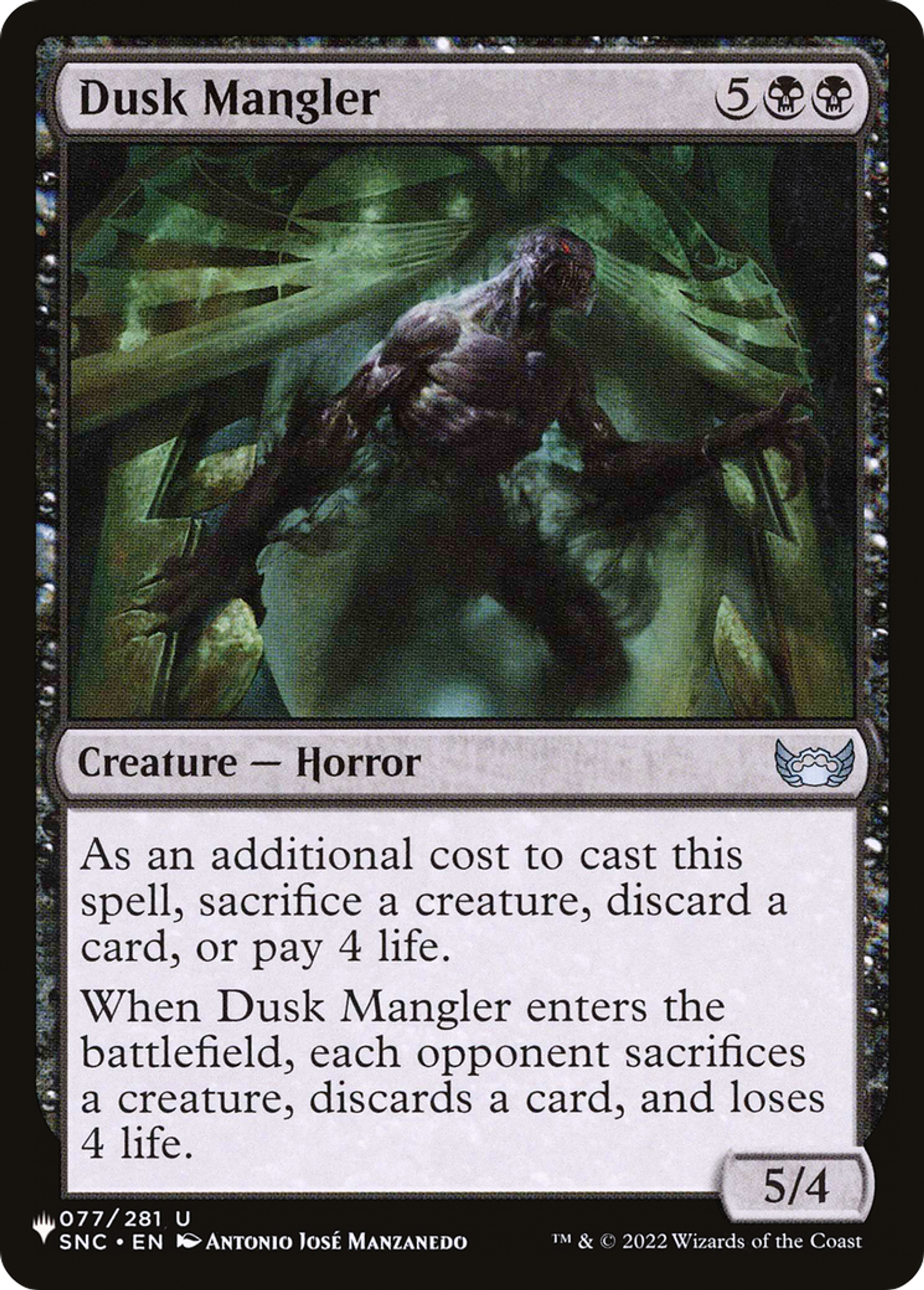 Dusk Mangler — The List — Magic: The Gathering
