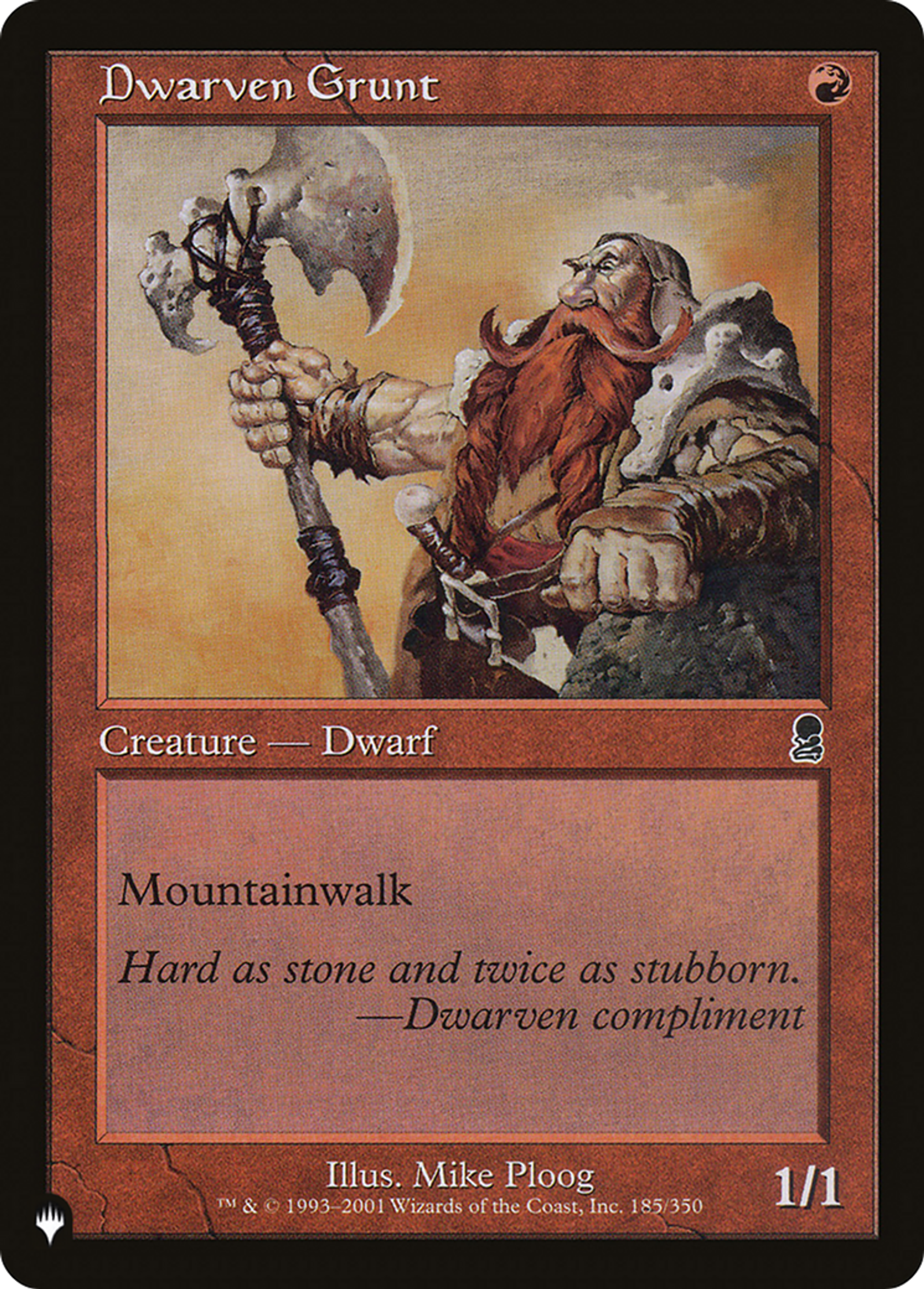 Dwarven Grunt — The List — Magic: The Gathering