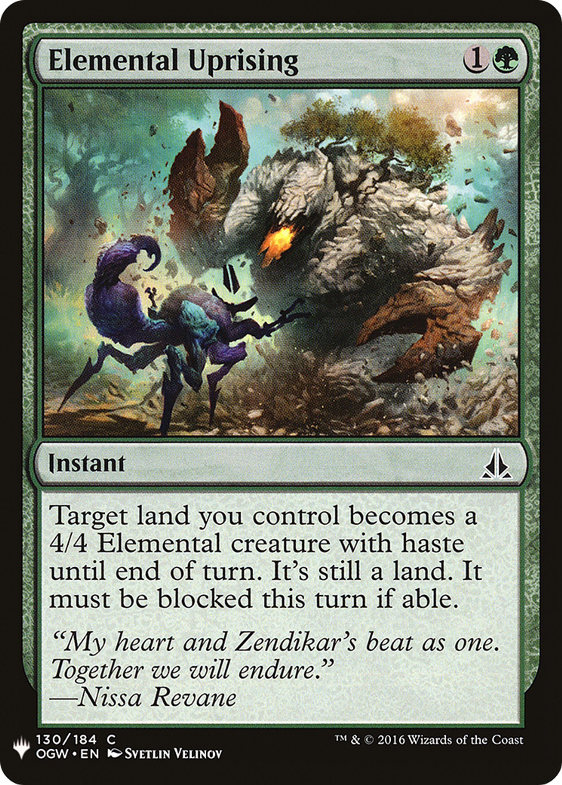 Elemental Uprising — The List — Magic: The Gathering