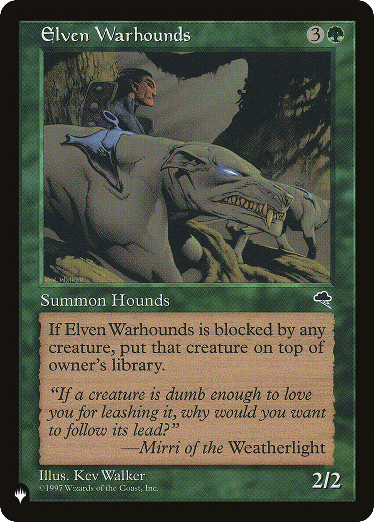 Elven Warhounds — The List — Magic: The Gathering