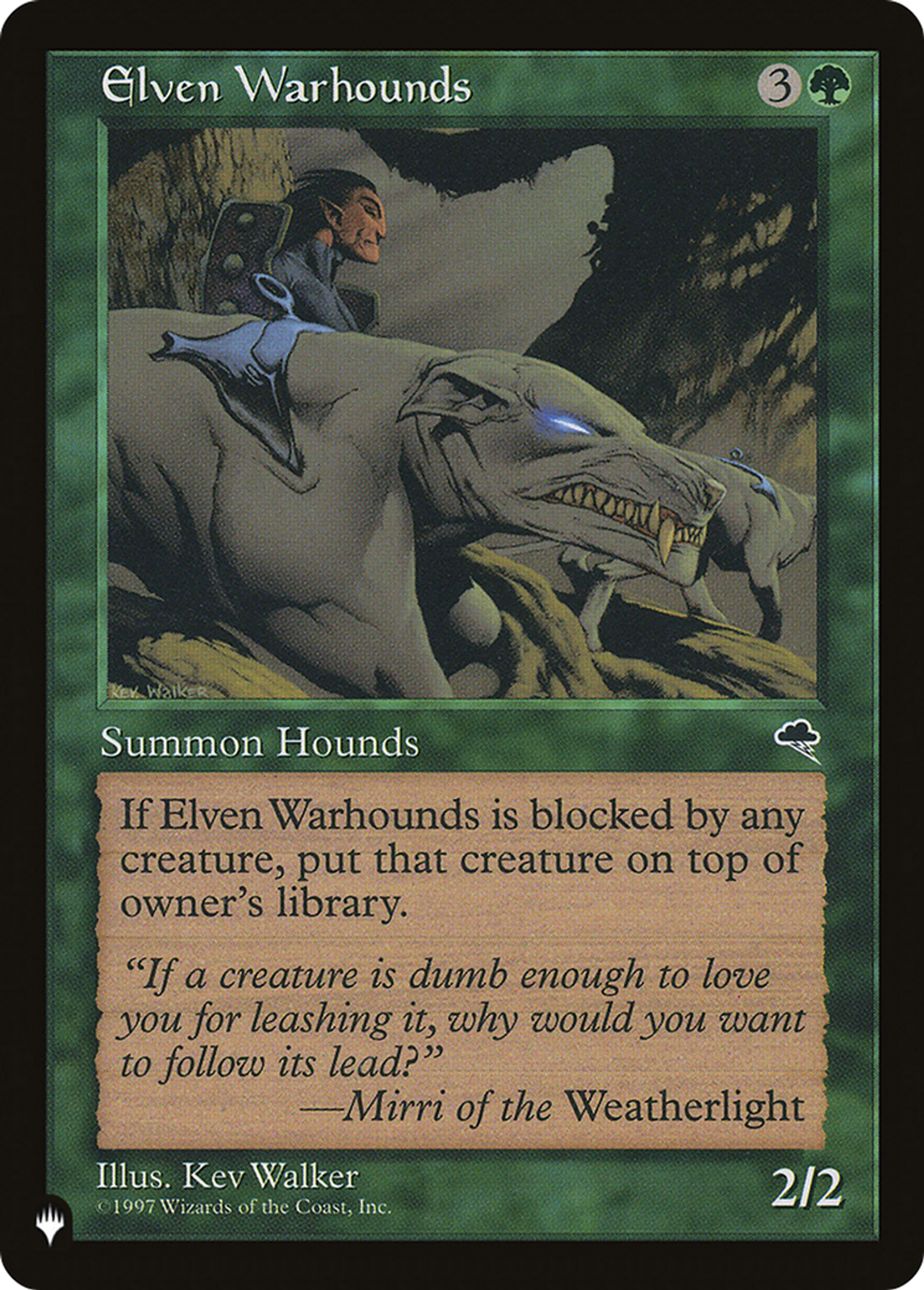 Elven Warhounds — The List — Magic: The Gathering