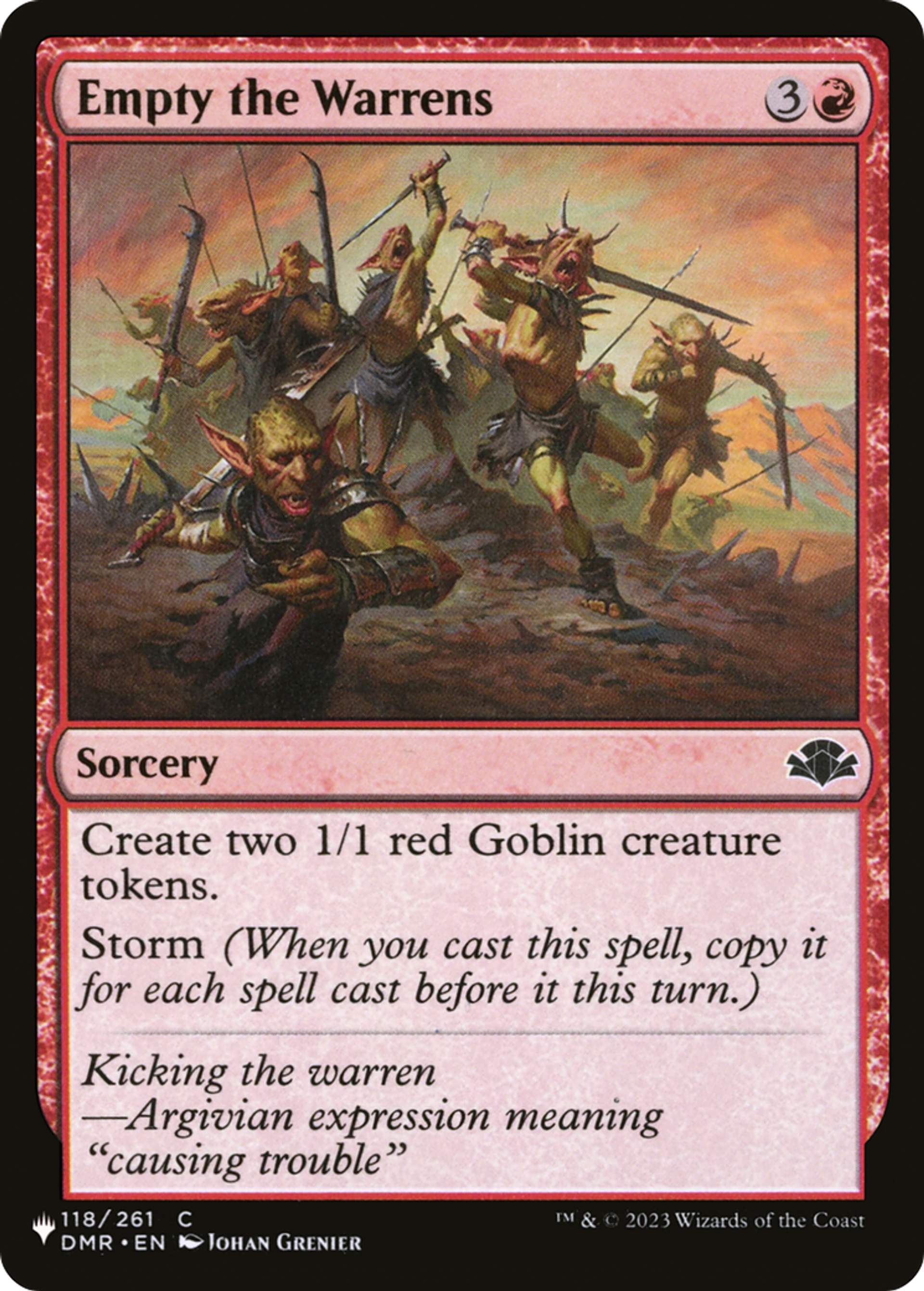 Empty the Warrens — The List — Magic: The Gathering