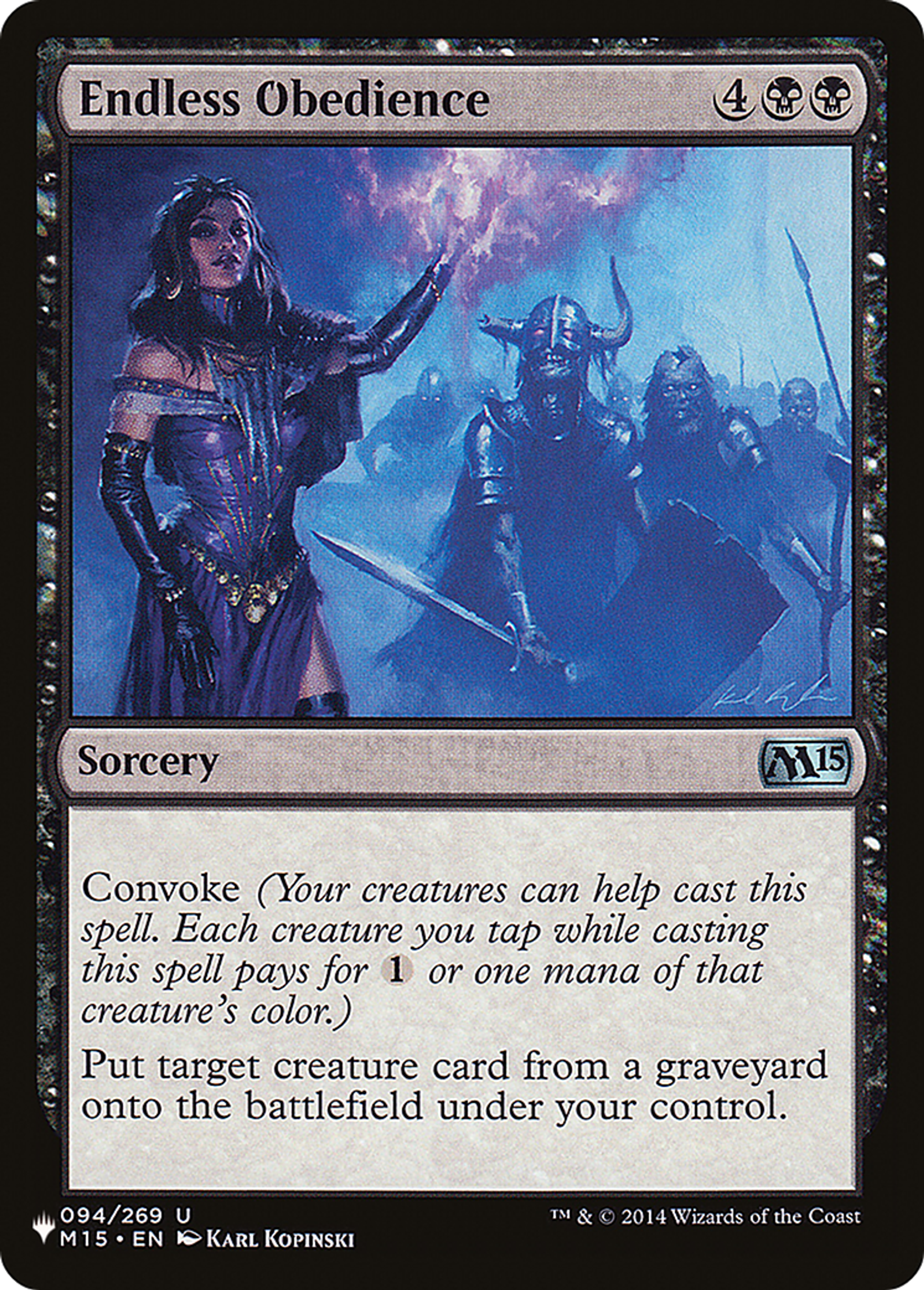 Obéissance perpétuelle — The List — Magic: The Gathering
