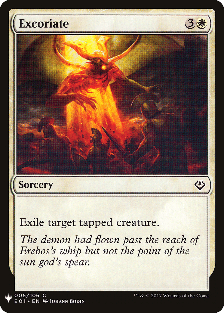 Excoriate — The List — Magic: The Gathering