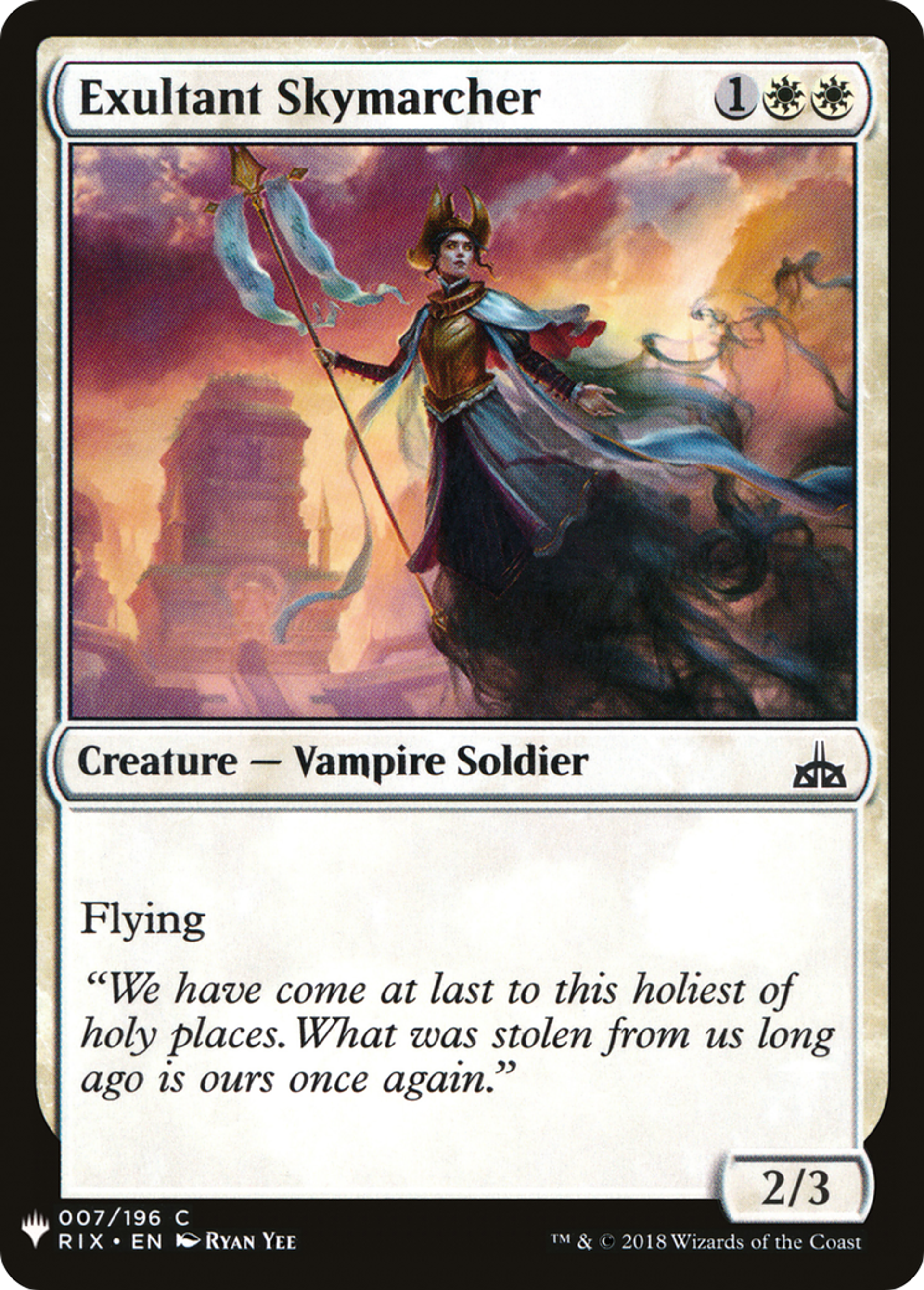 Exultant Skymarcher — The List — Magic: The Gathering
