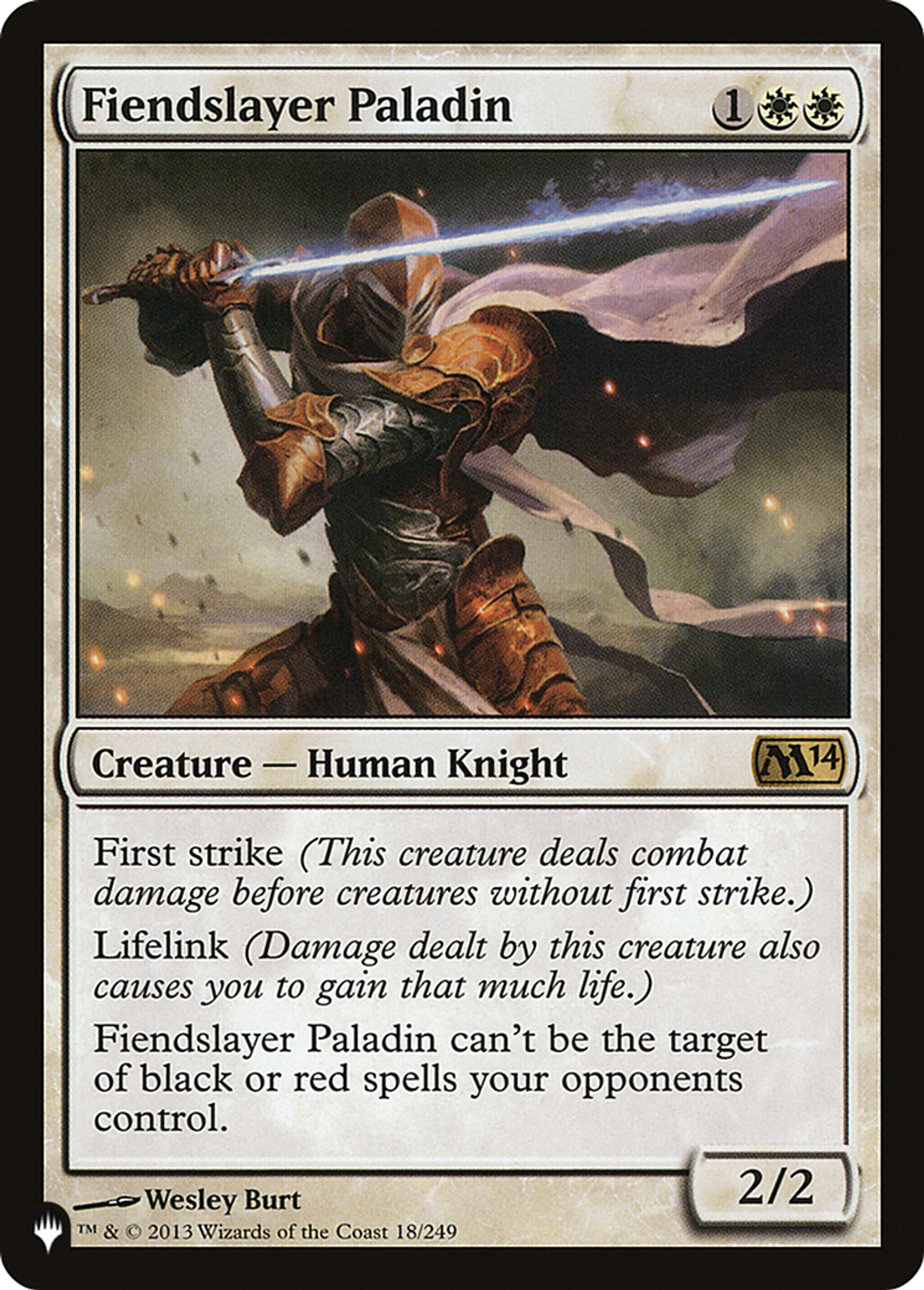 Paladin tueur de perfides — The List — Magic: The Gathering