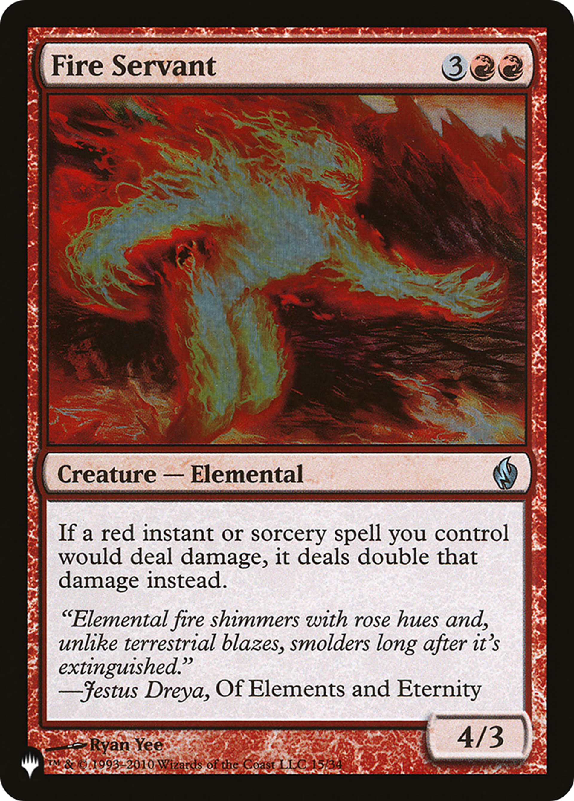 Fire Servant — The List — Magic: The Gathering