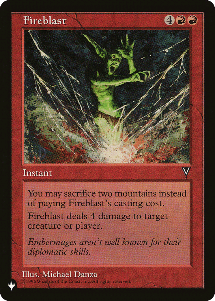 Fireblast — The List — Magic: The Gathering
