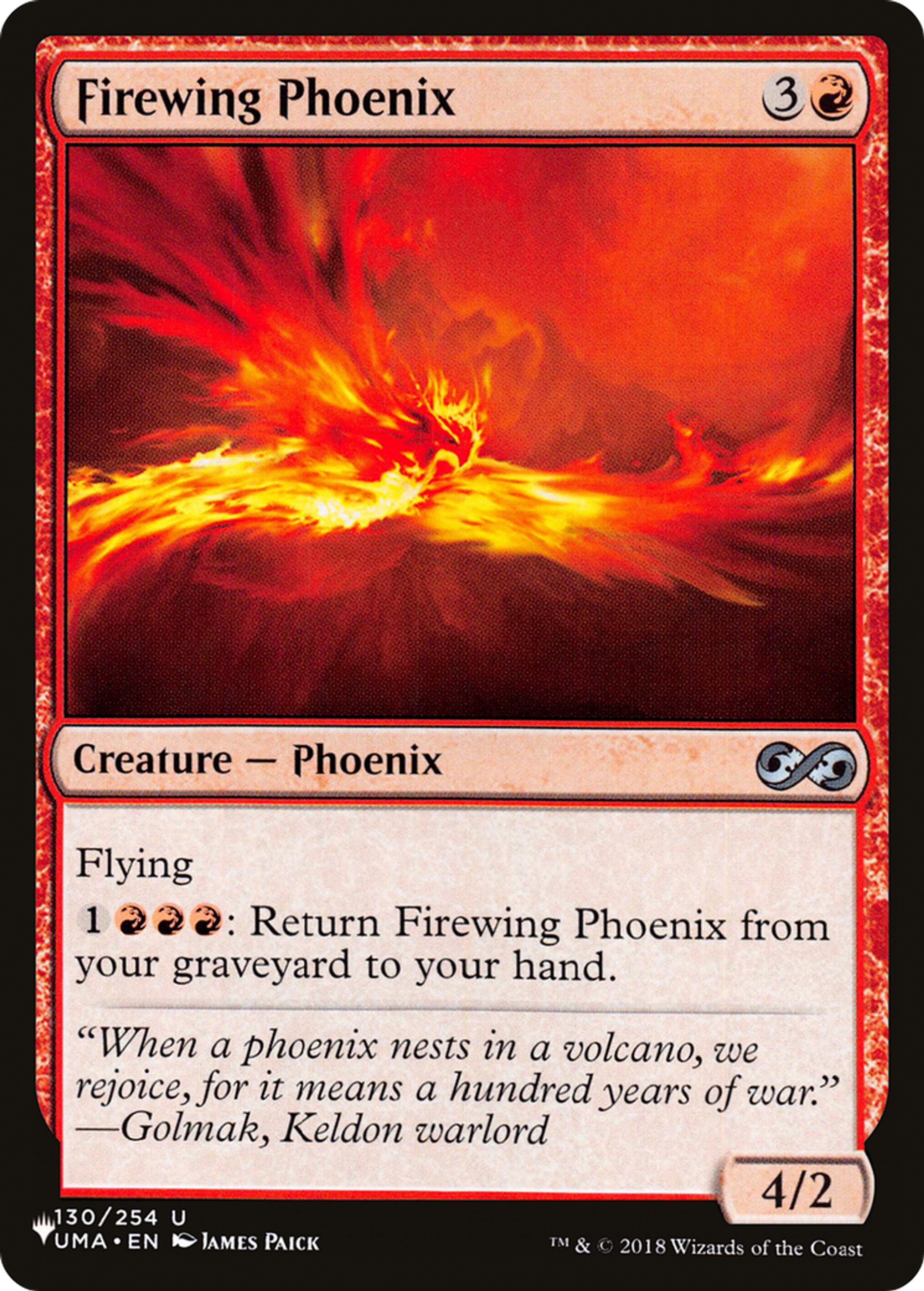 Phénix ailefeu — The List — Magic: The Gathering