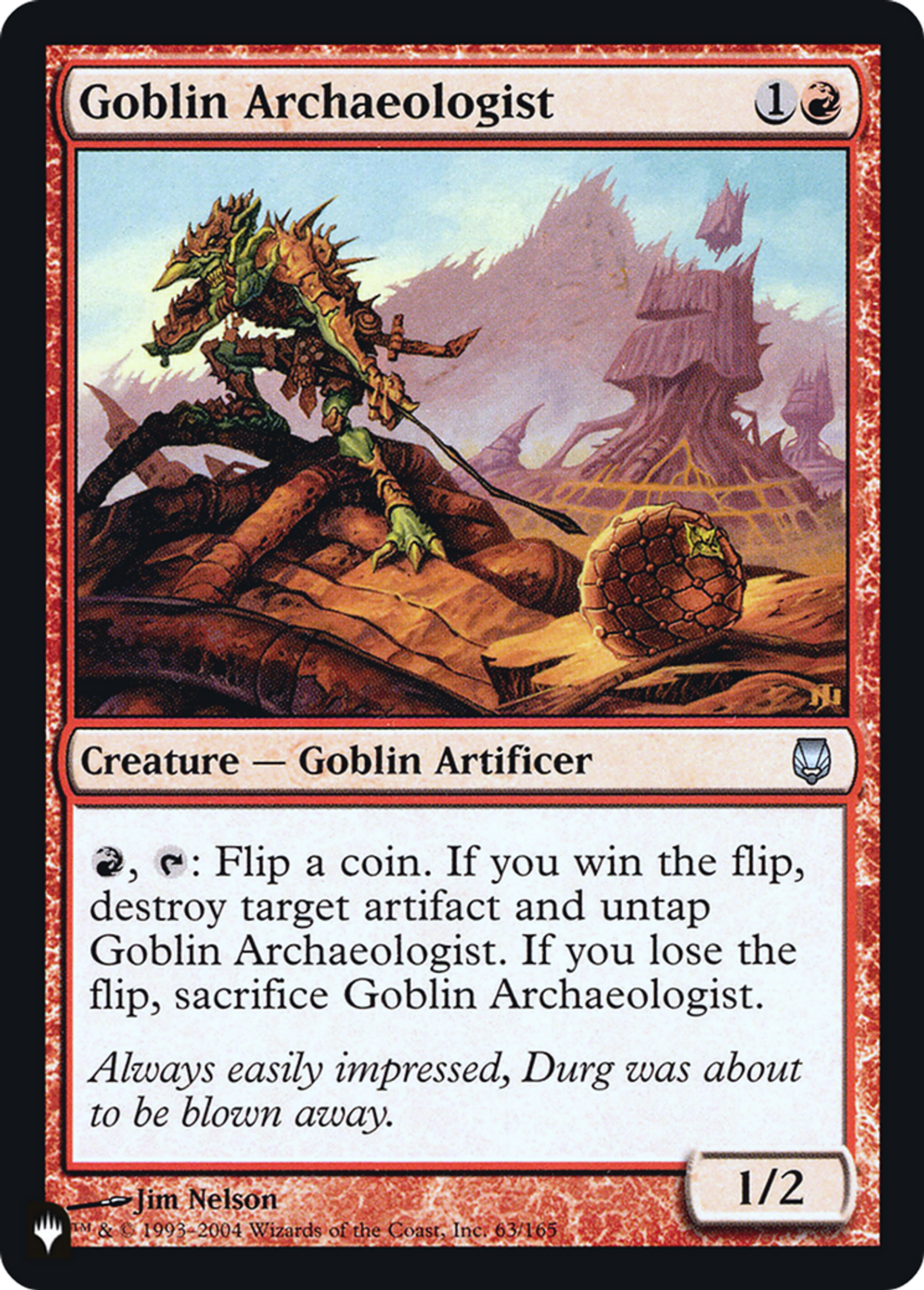 Goblin Archaeologist — The List — Magic: The Gathering