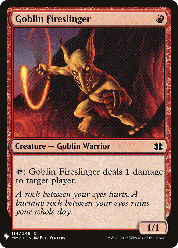 Goblin Fireslinger — The List — Magic: The Gathering