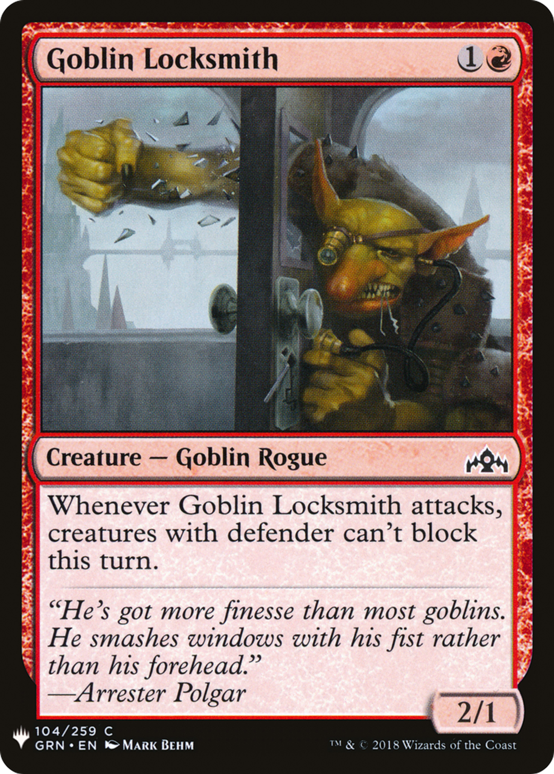 Goblin Locksmith — The List — Magic: The Gathering