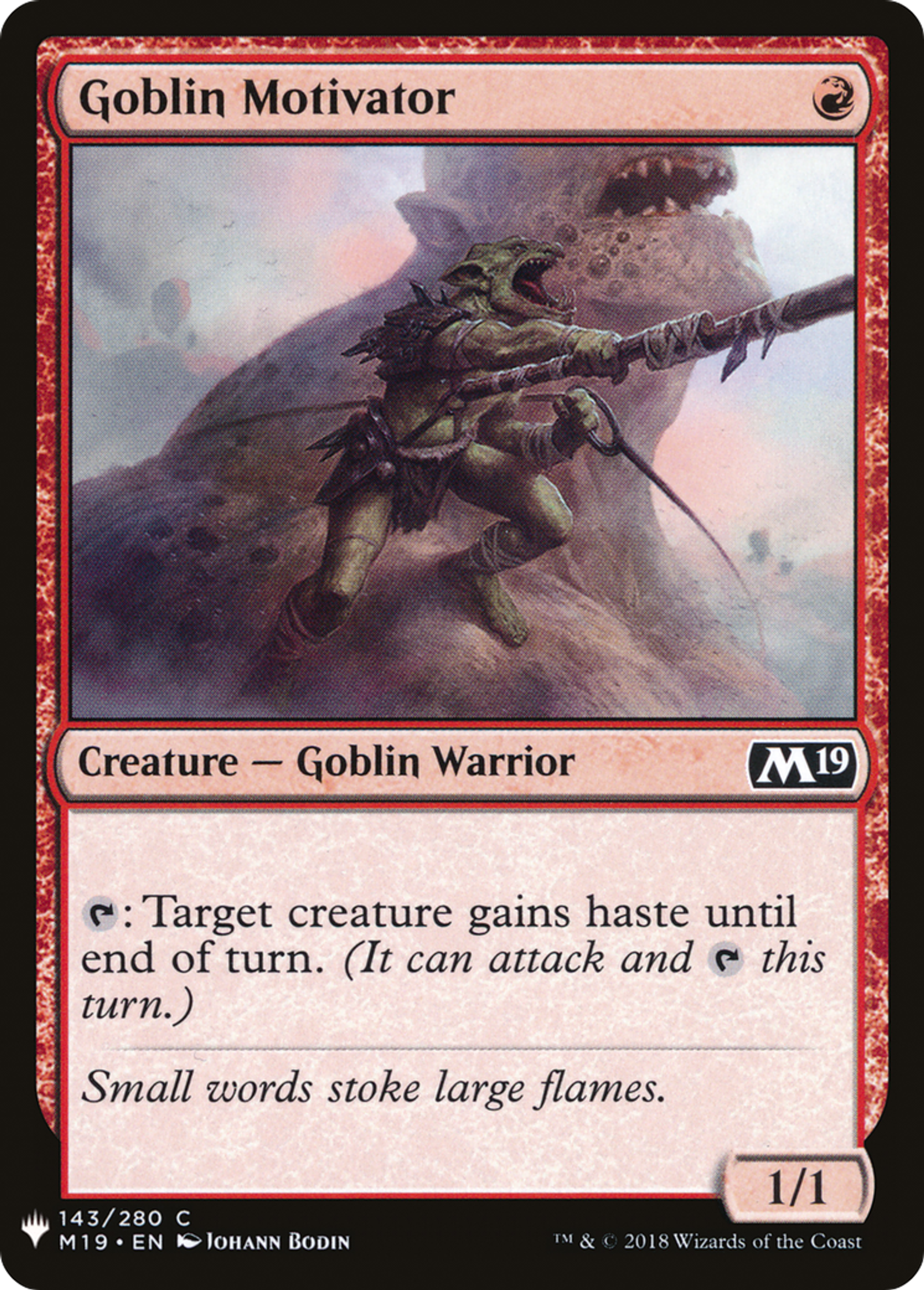 Goblin Motivator — The List — Magic: The Gathering