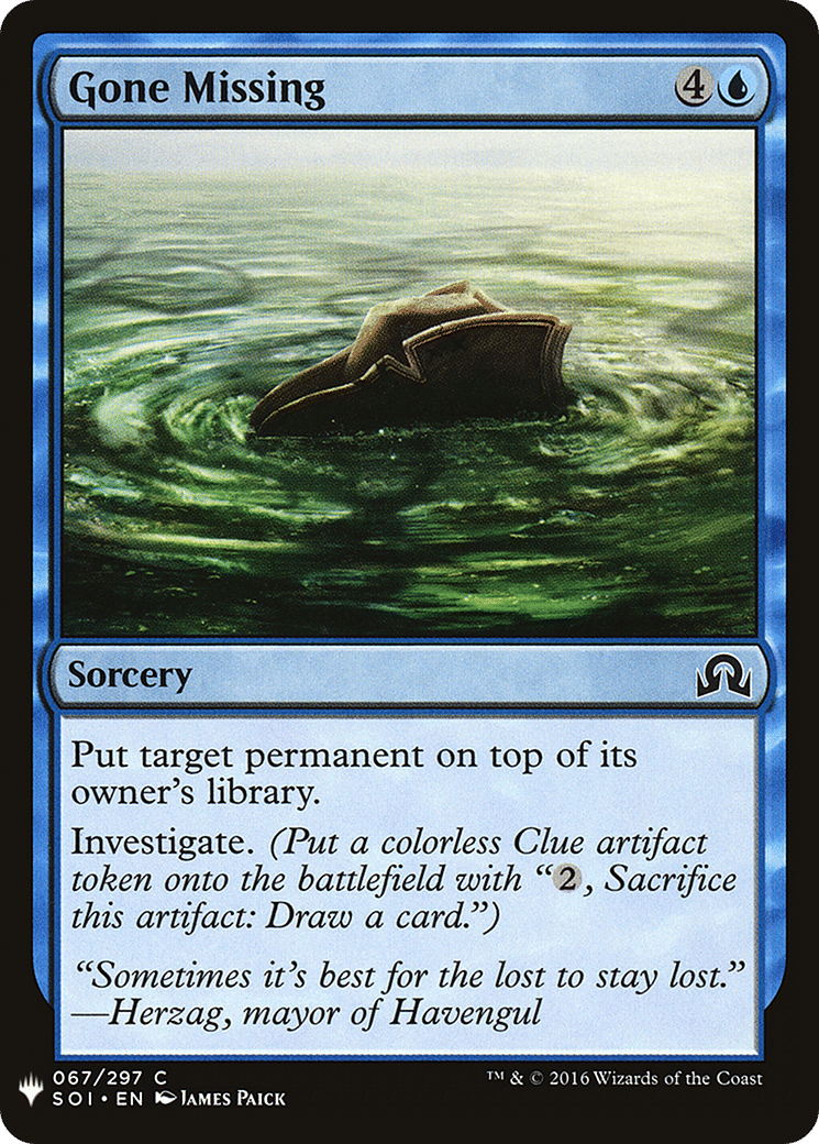 Gone Missing — The List — Magic: The Gathering