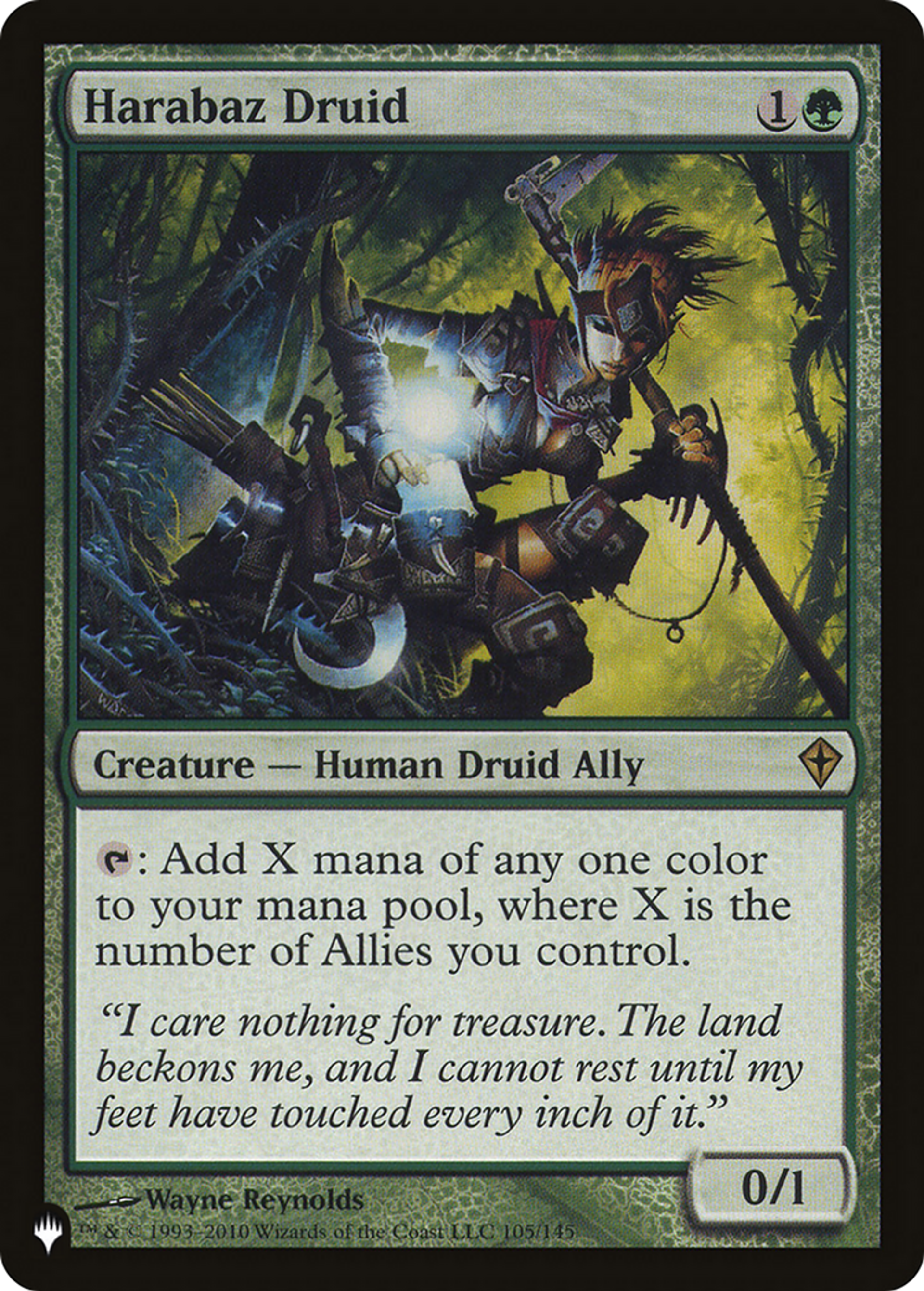 Druidesse de l'Harabaz — The List — Magic: The Gathering