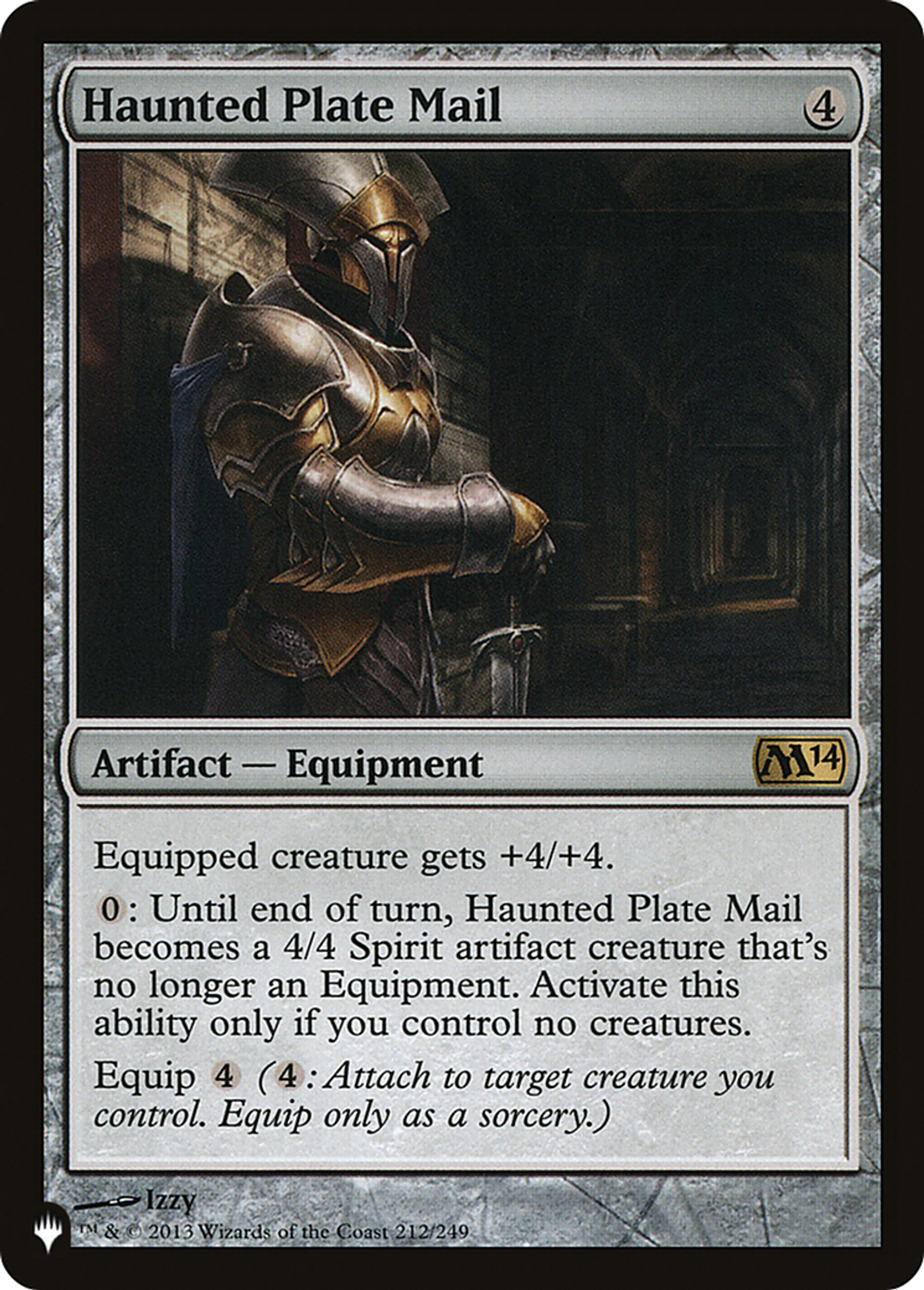 Armure de plaques hantée — The List — Magic: The Gathering