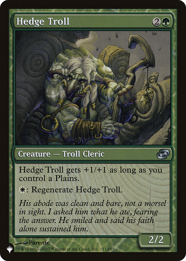 Hedge Troll — The List — Magic: The Gathering
