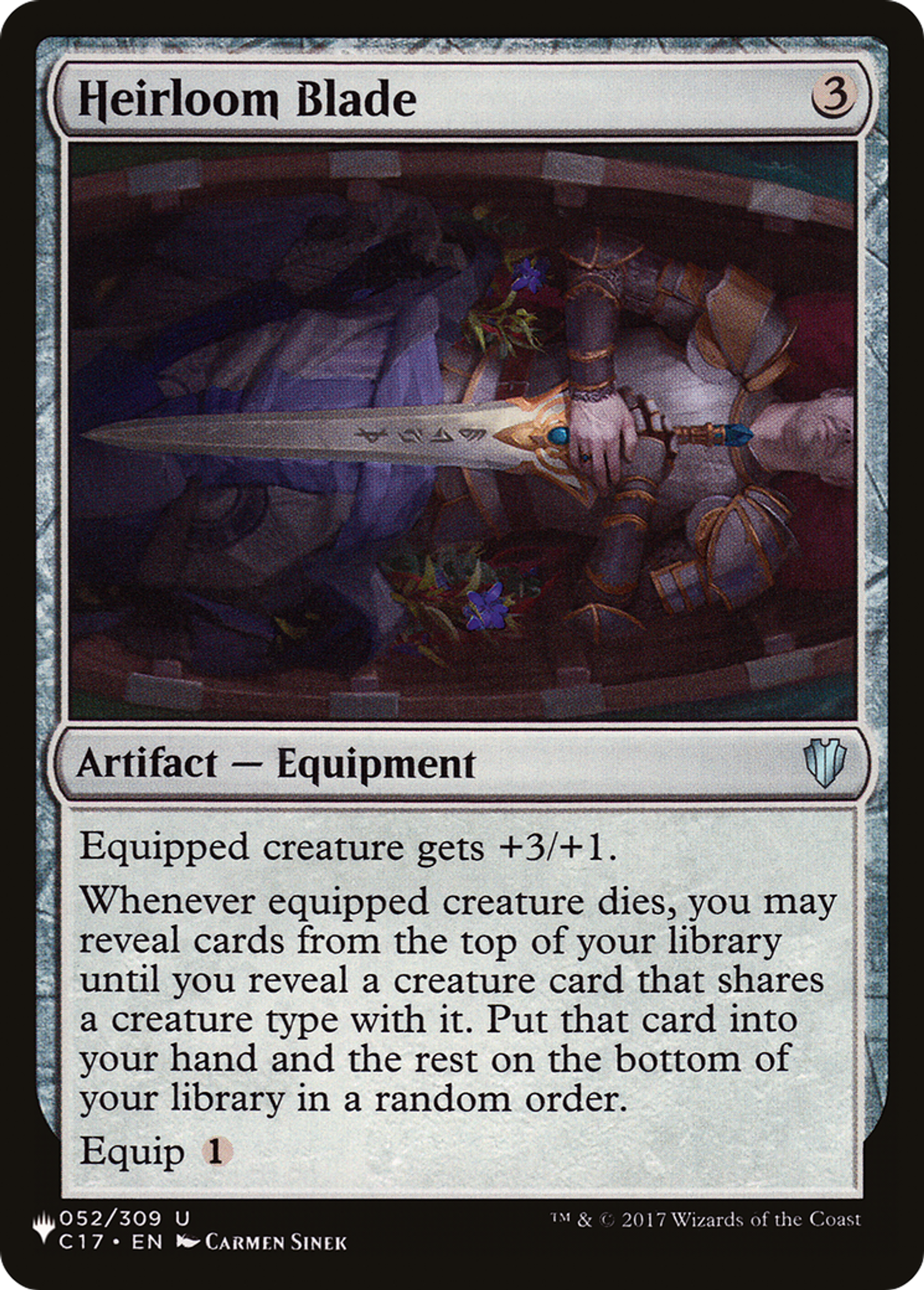 Heirloom Blade — The List — Magic: The Gathering