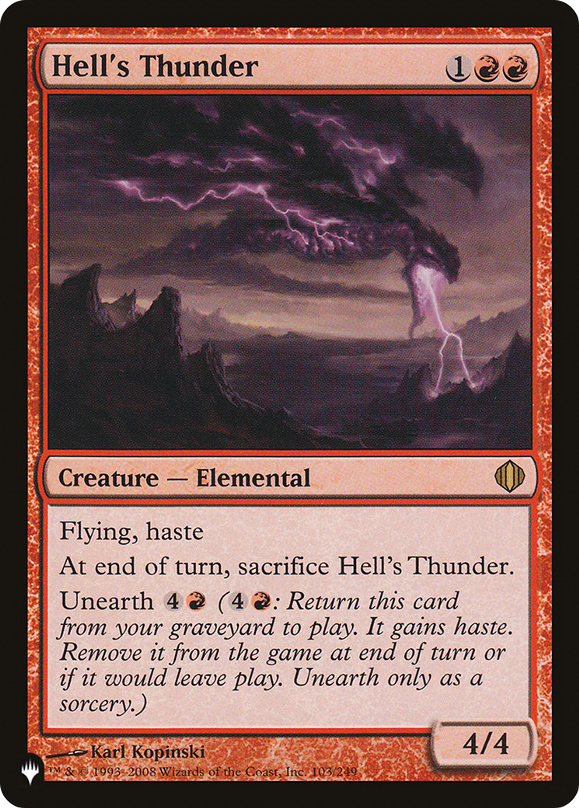 Tonnerre de l'enfer — The List — Magic: The Gathering