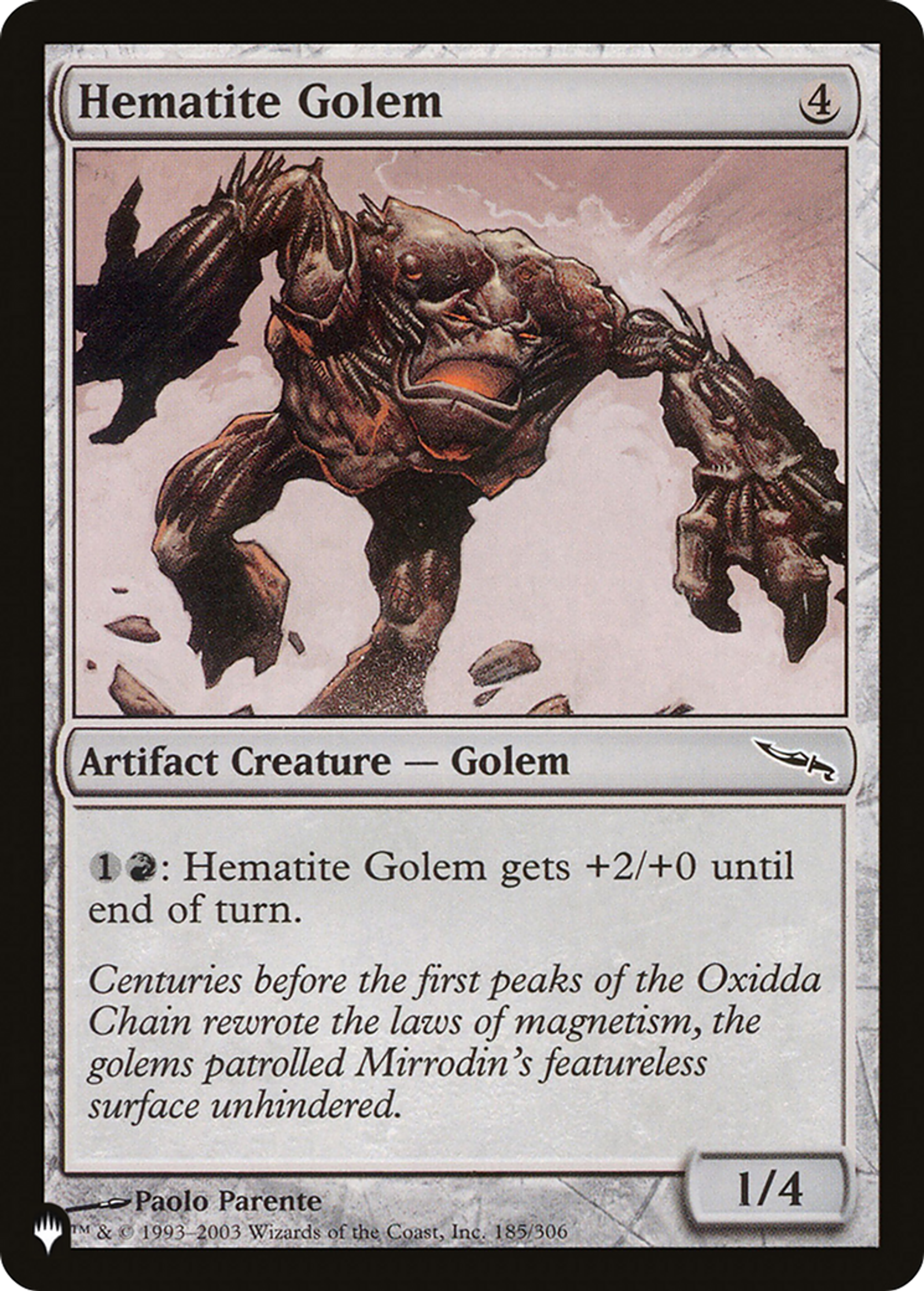 Hematite Golem — The List — Magic: The Gathering