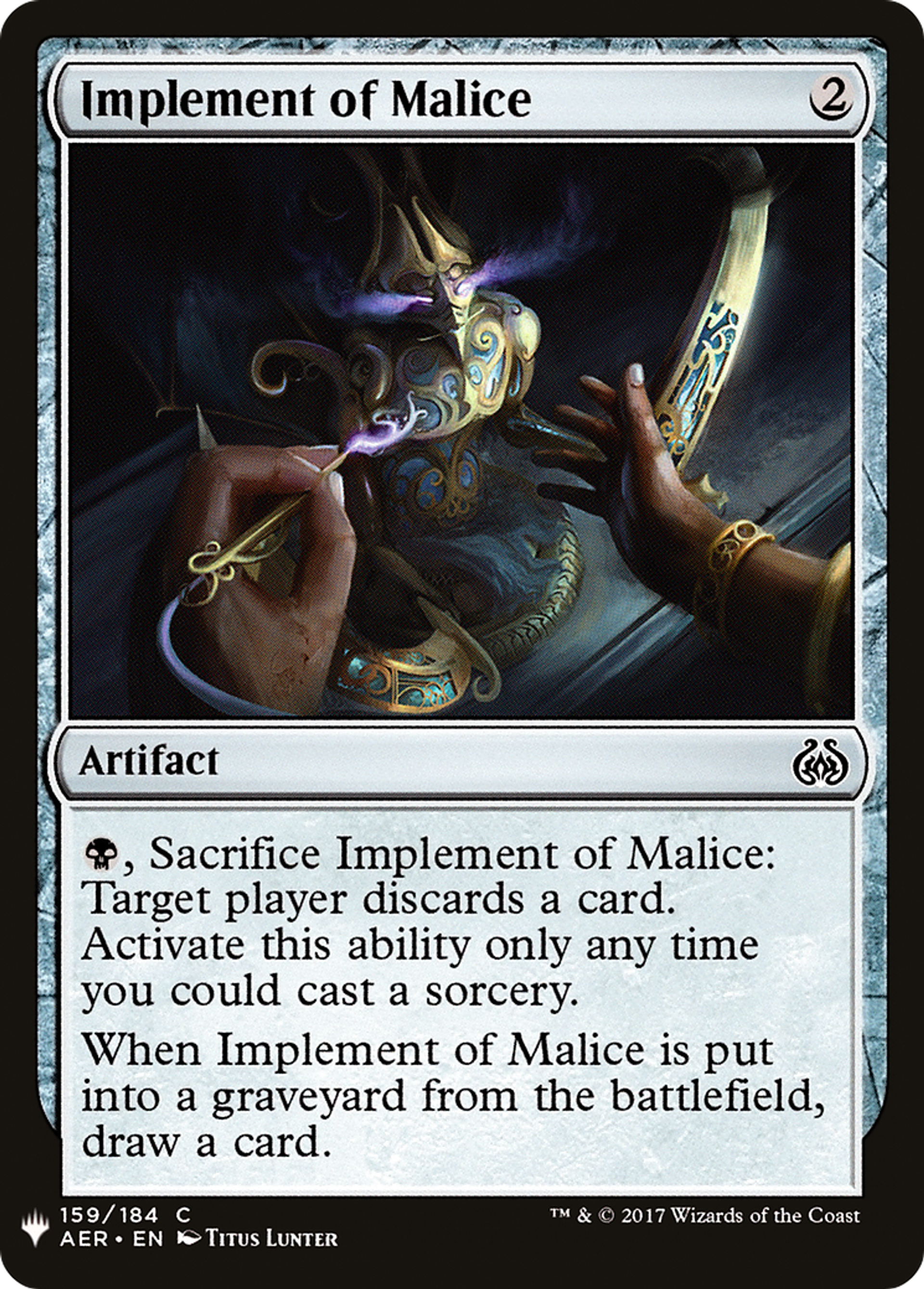 Implement of Malice — The List — Magic: The Gathering