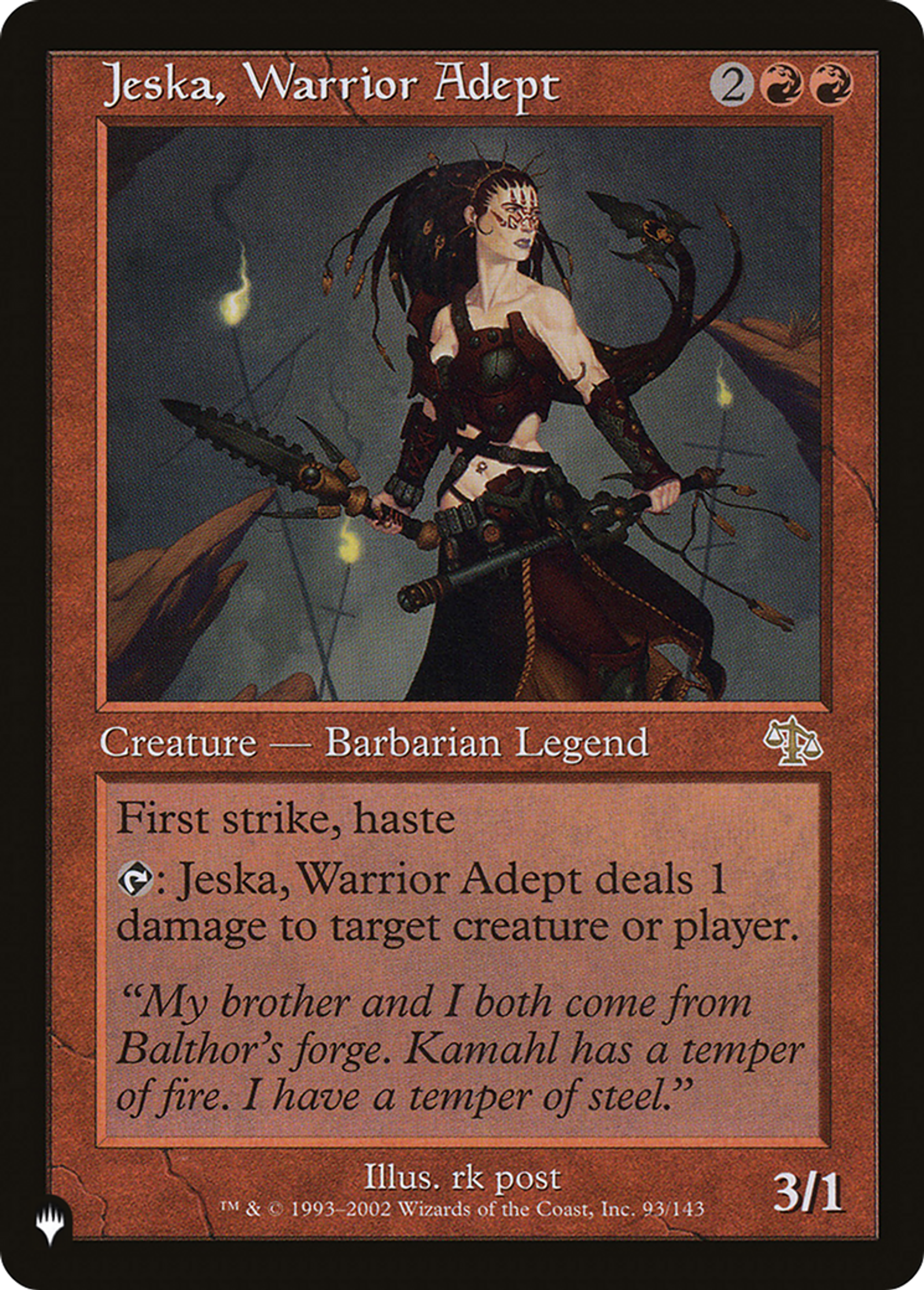 Jeska, guerrière experte — The List — Magic: The Gathering