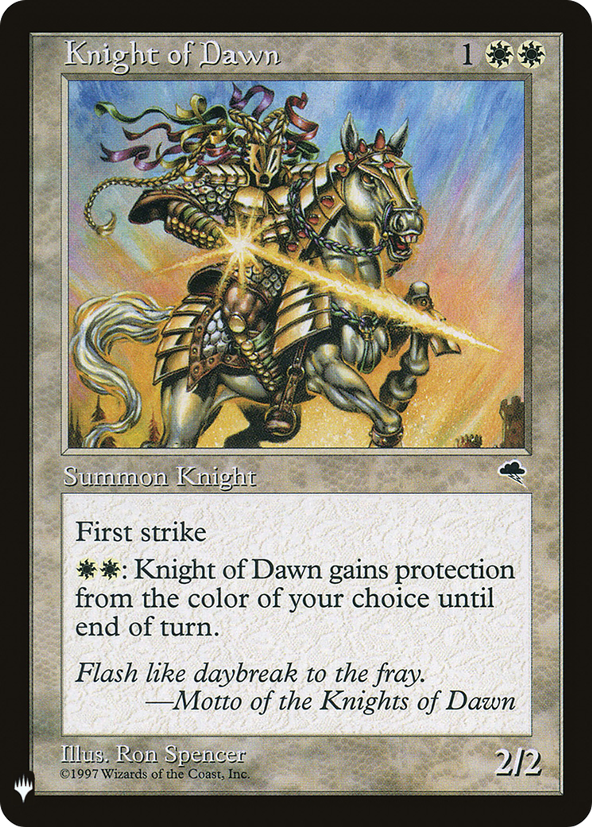 Knight of Dawn — The List — Magic: The Gathering