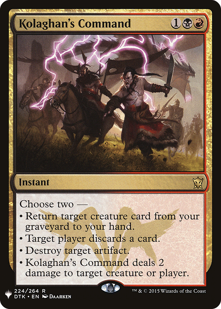 Kolaghan's Command — The List — Magic: The Gathering