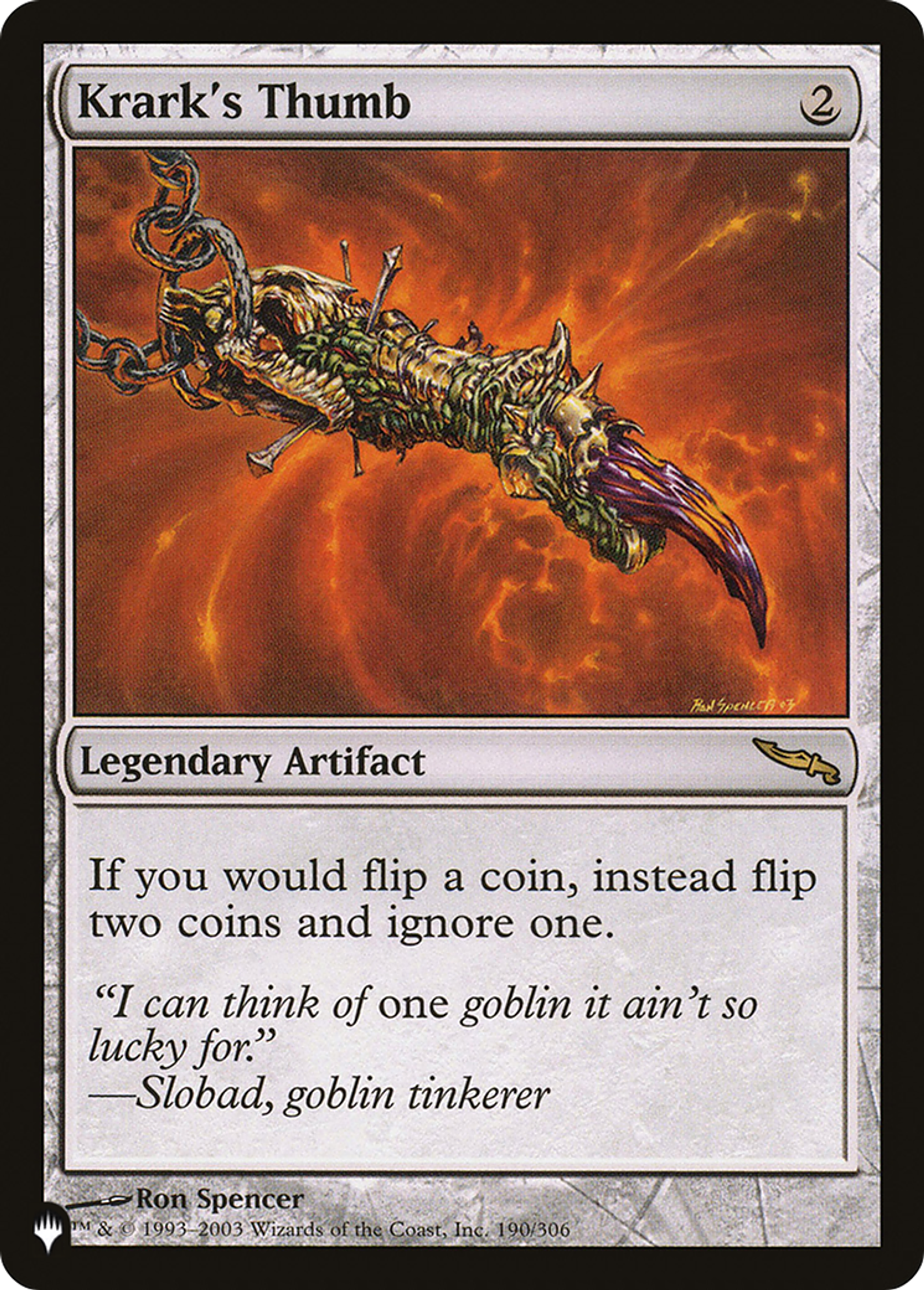 Krark's Thumb — The List — Magic: The Gathering
