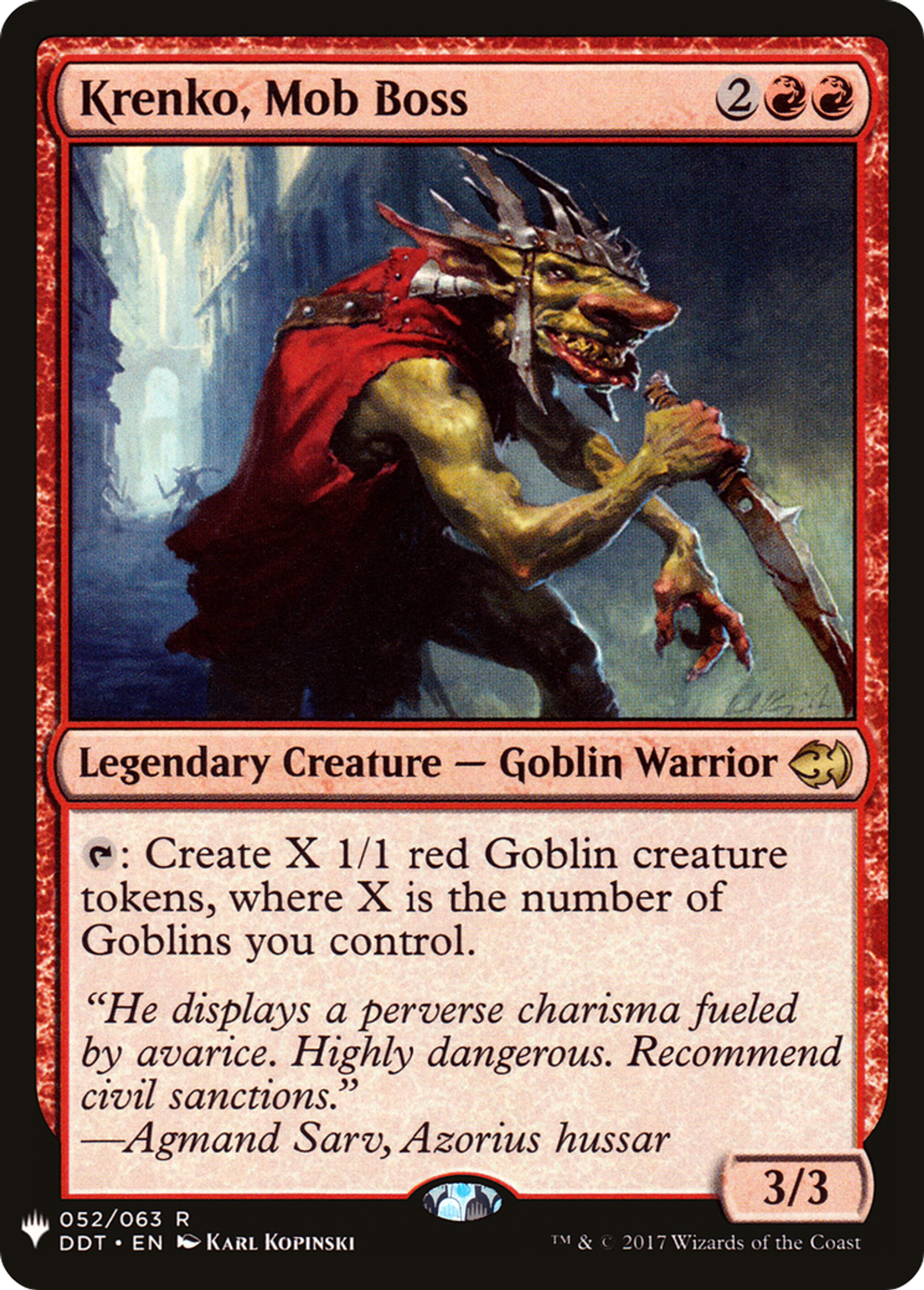 Krenko le caïd — The List — Magic: The Gathering