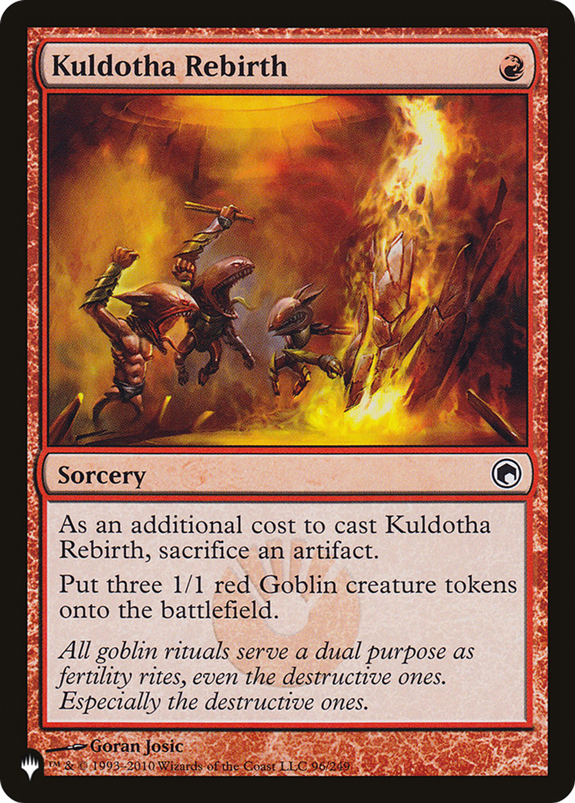 Kuldotha Rebirth — The List — Magic: The Gathering