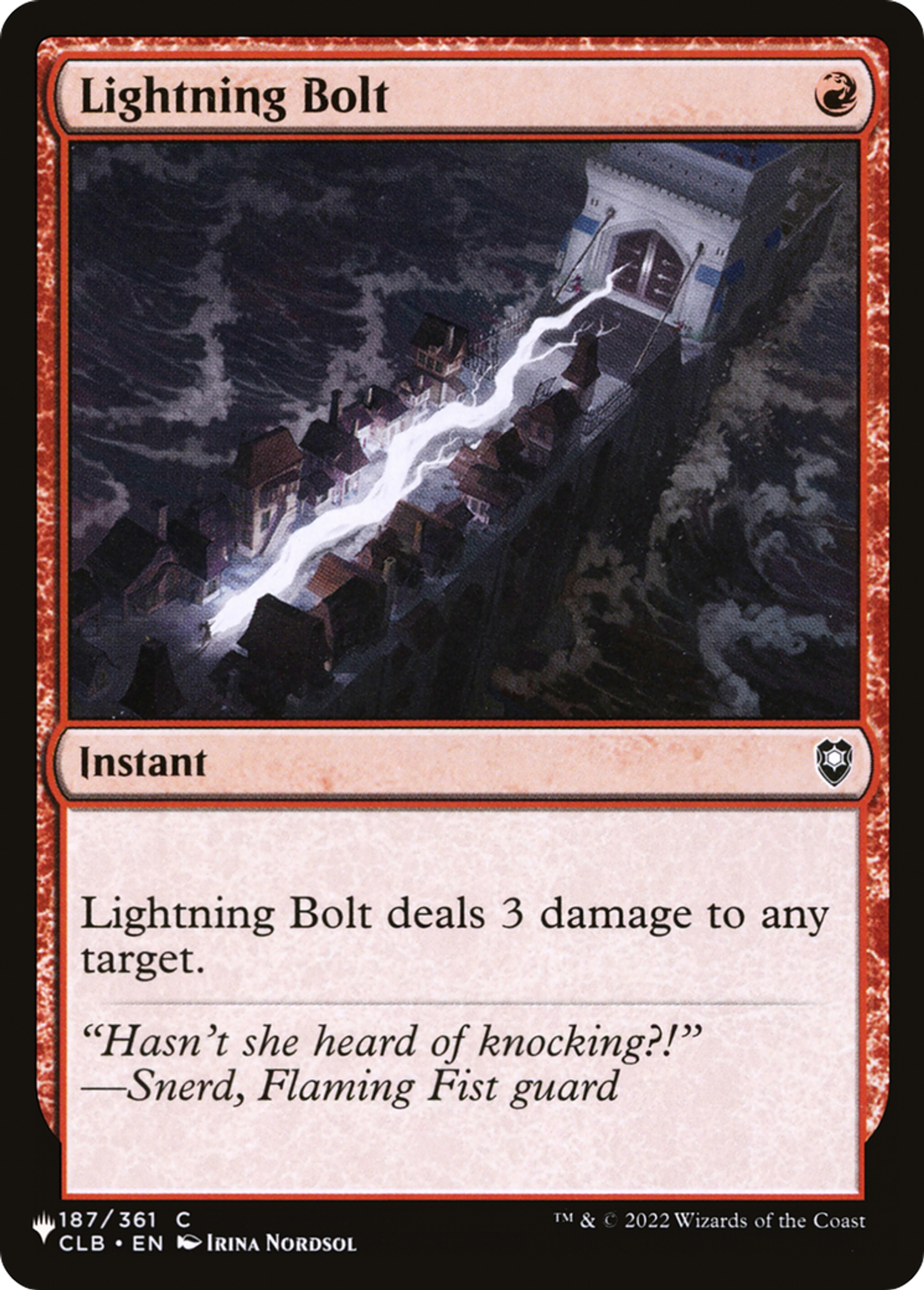Lightning Bolt — The List — Magic: The Gathering