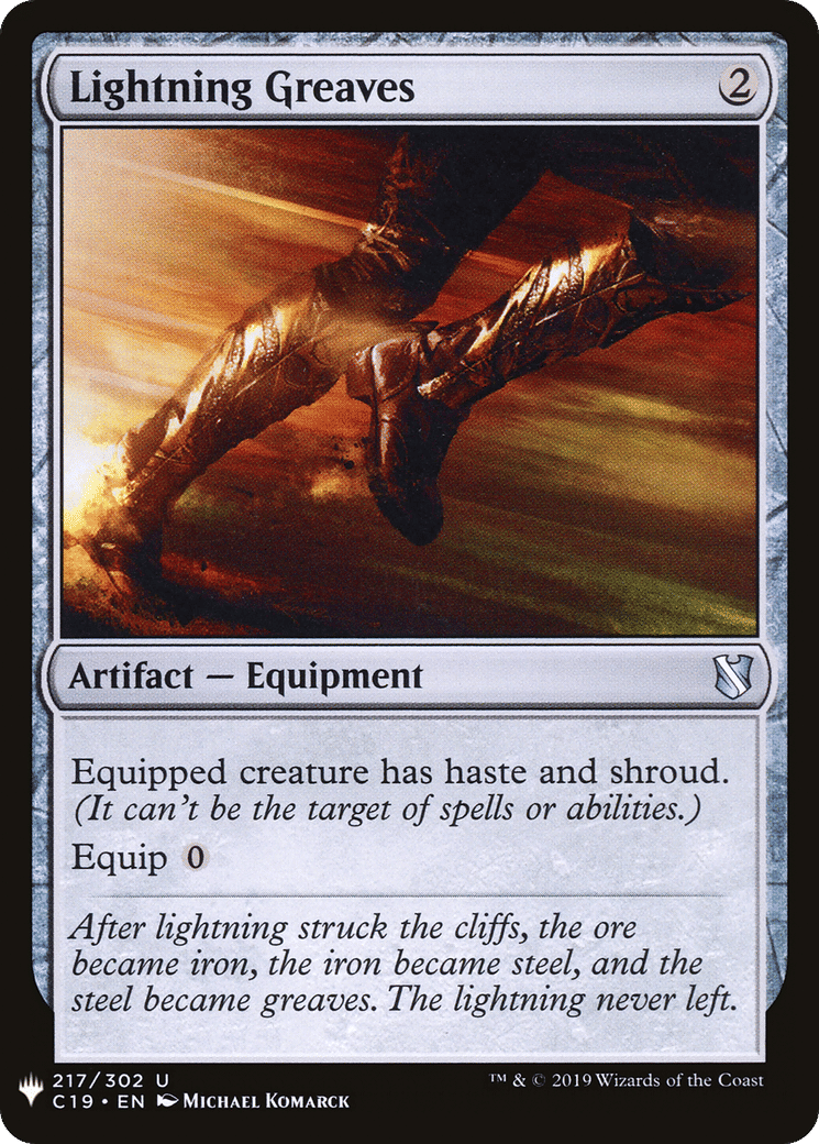 Lightning Greaves — The List — Magic: The Gathering
