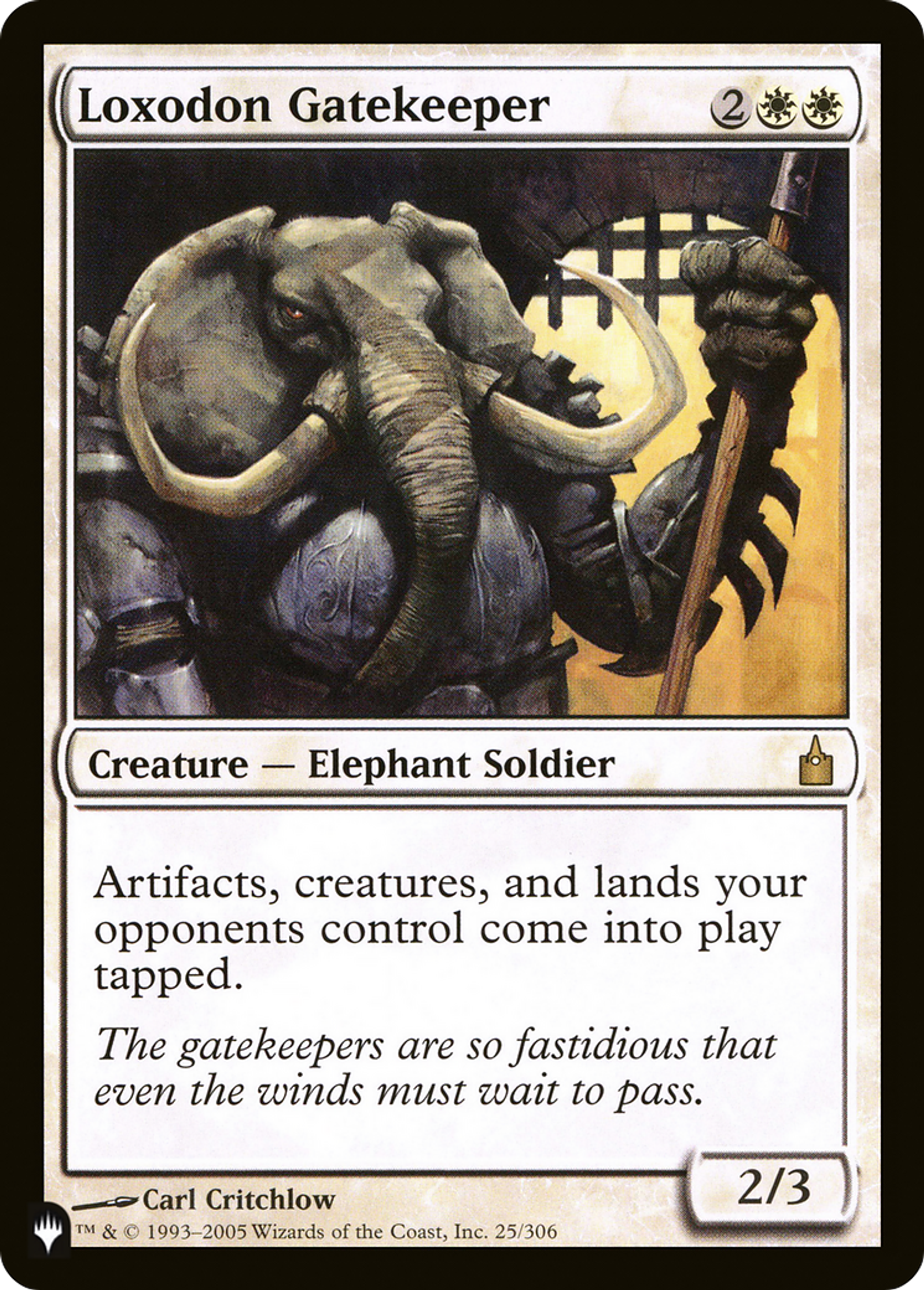 Gardien de la porte loxodon — The List — Magic: The Gathering