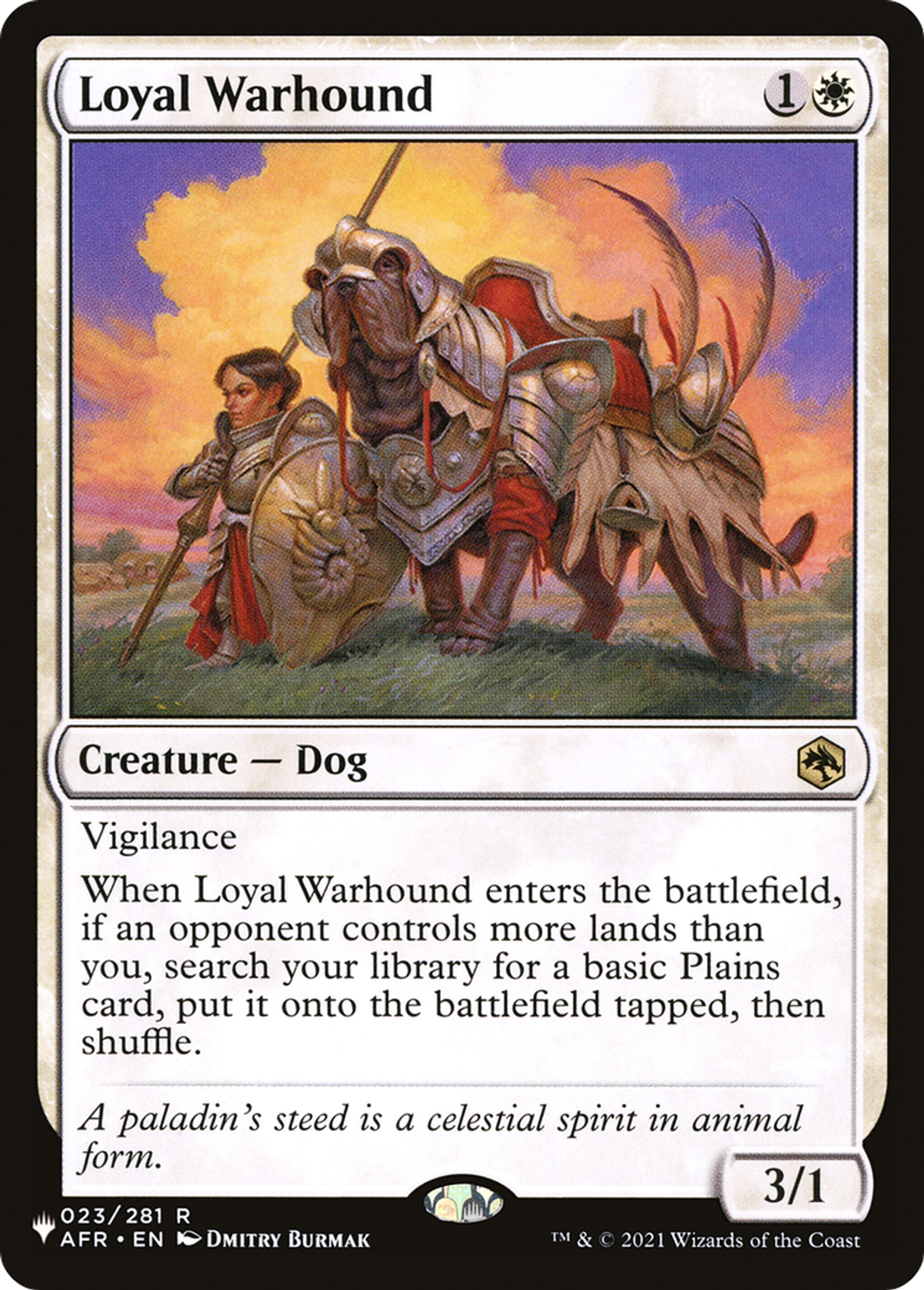 Chien de guerre loyal — The List — Magic: The Gathering