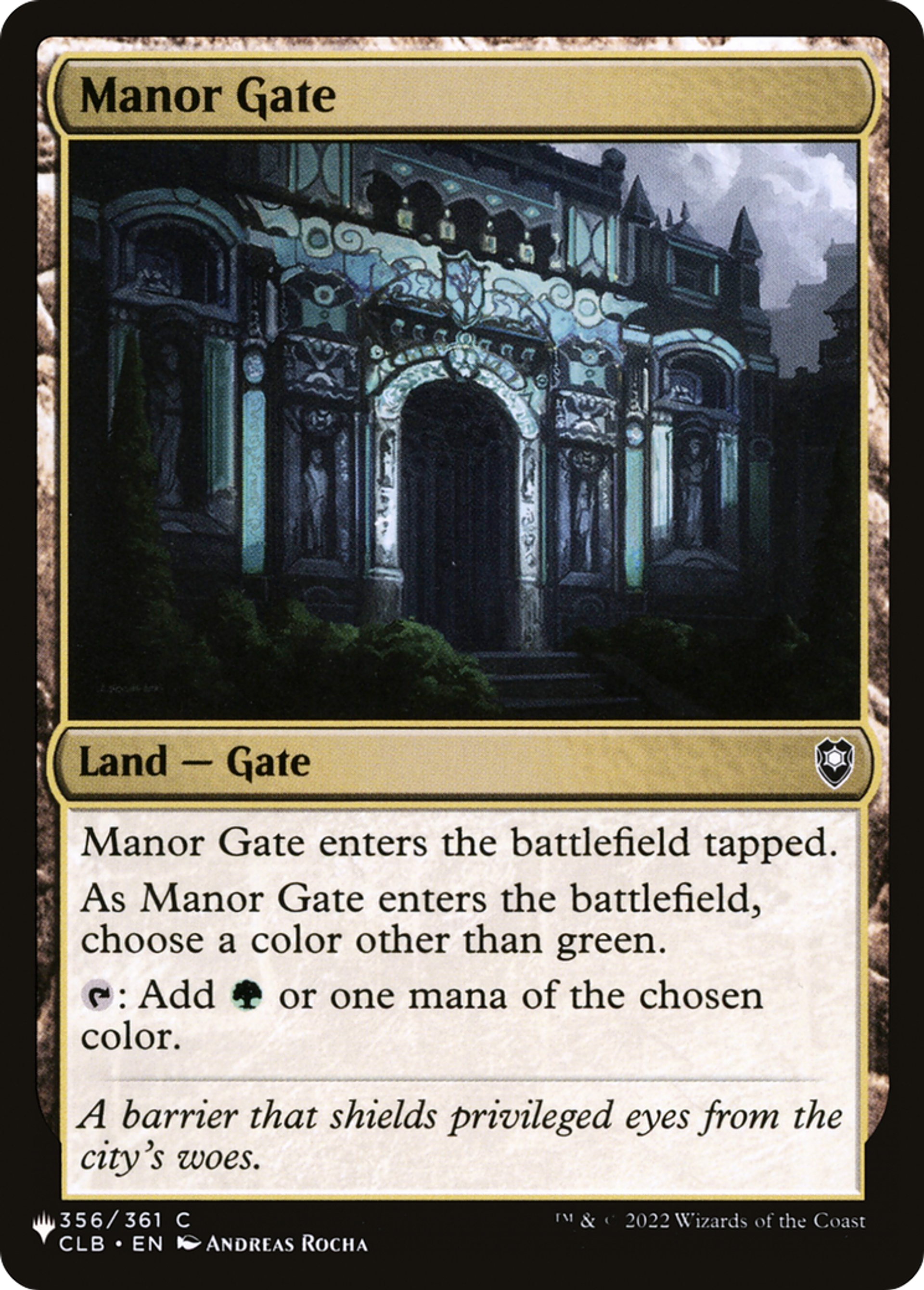 Manor Gate — The List — Magic: The Gathering