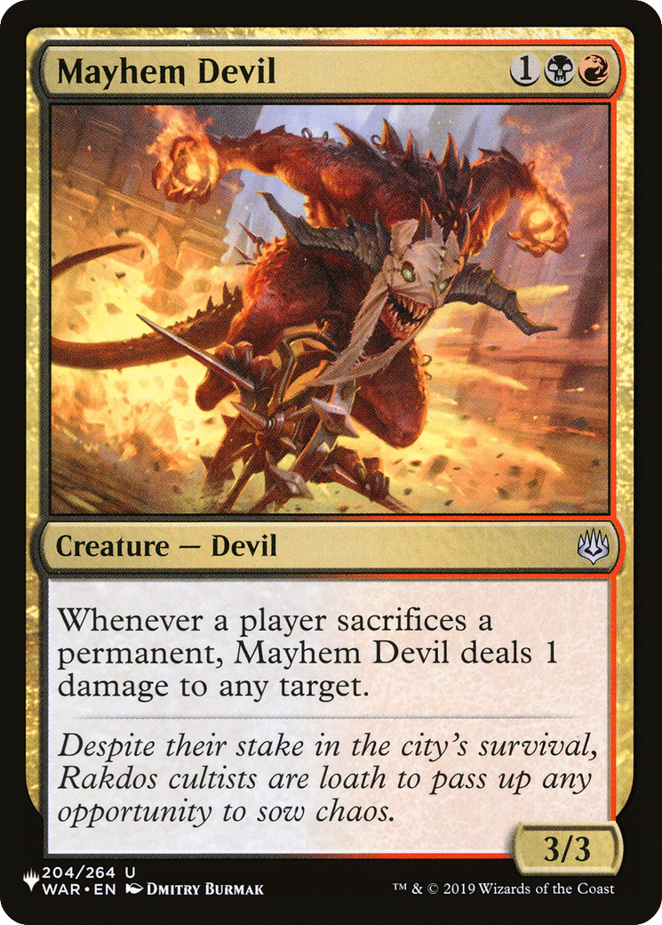 Mayhem Devil — The List — Magic: The Gathering