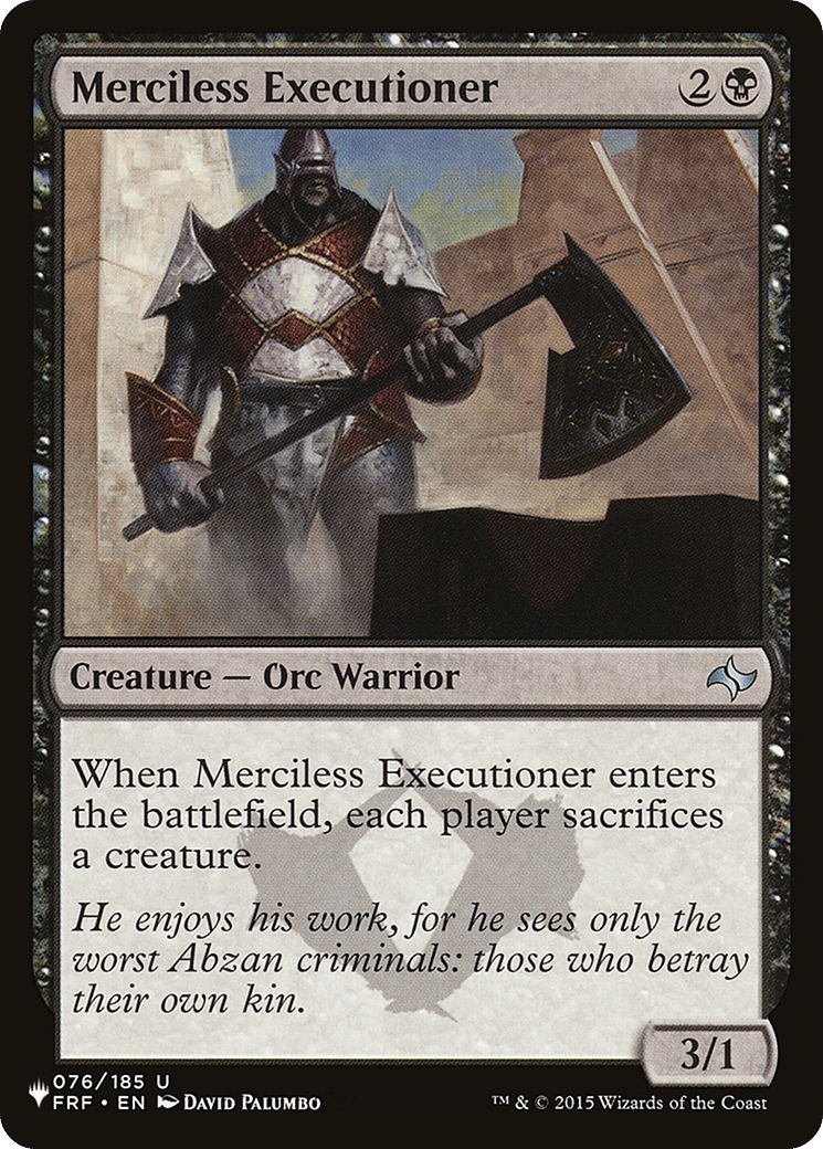 Merciless Executioner — The List — Magic: The Gathering