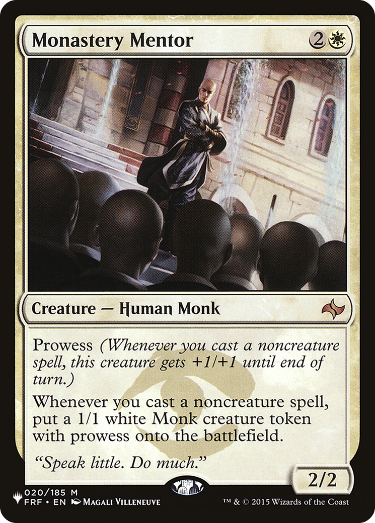 Monastery Mentor — The List — Magic: The Gathering