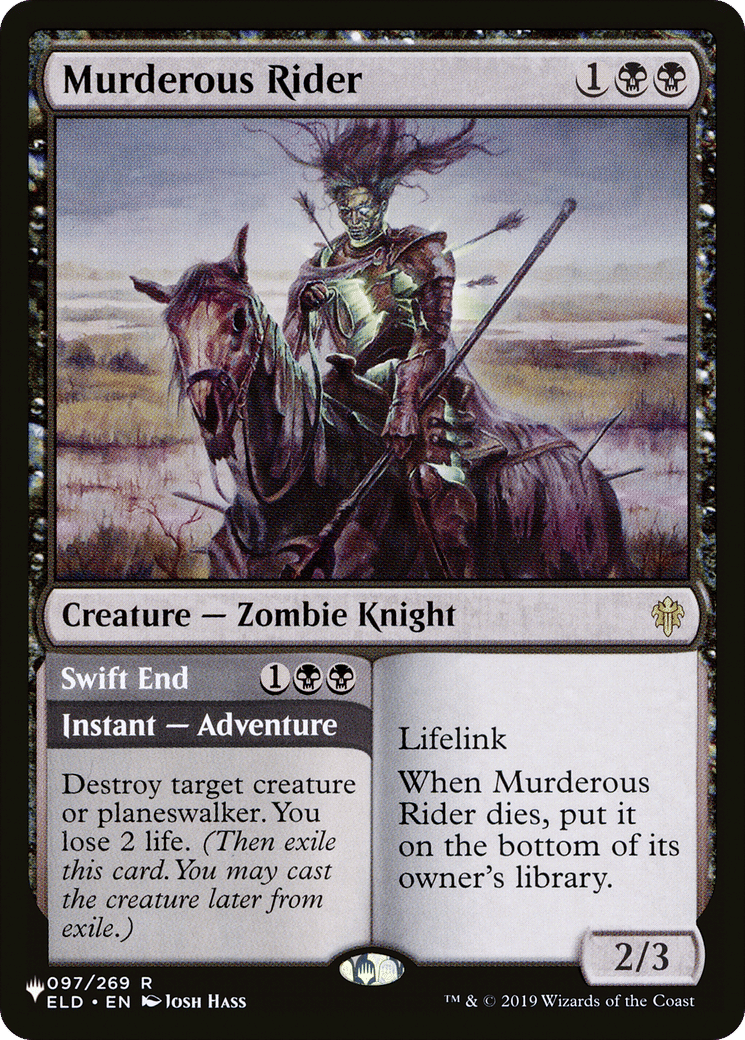 Cavalière meurtrière // Fin précipitée — The List — Magic: The Gathering
