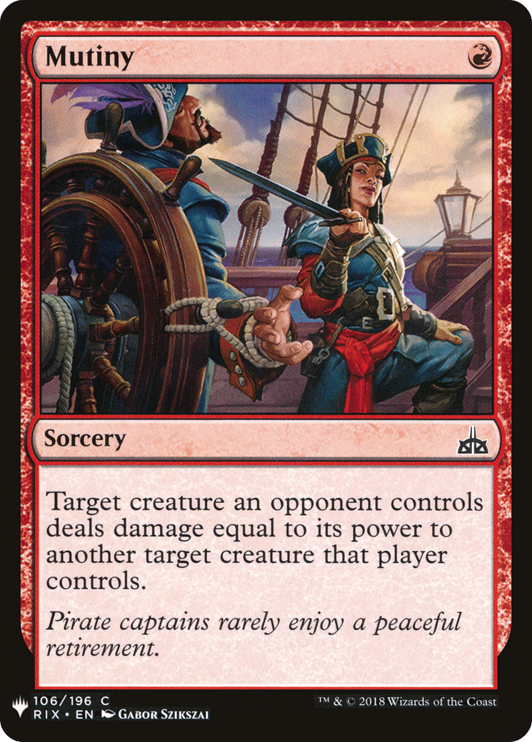 Mutiny — The List — Magic: The Gathering