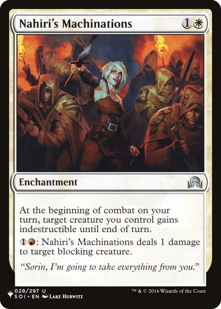 Nahiri's Machinations — The List — Magic: The Gathering
