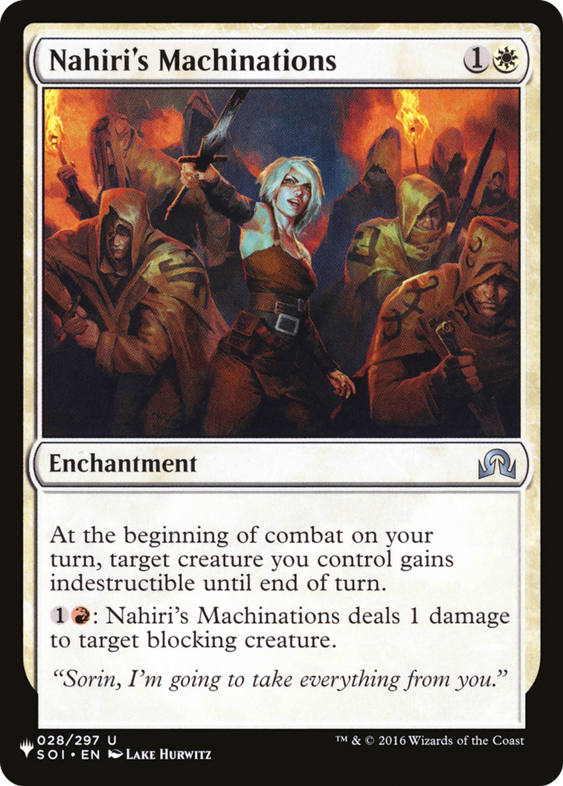 Nahiri's Machinations — The List — Magic: The Gathering