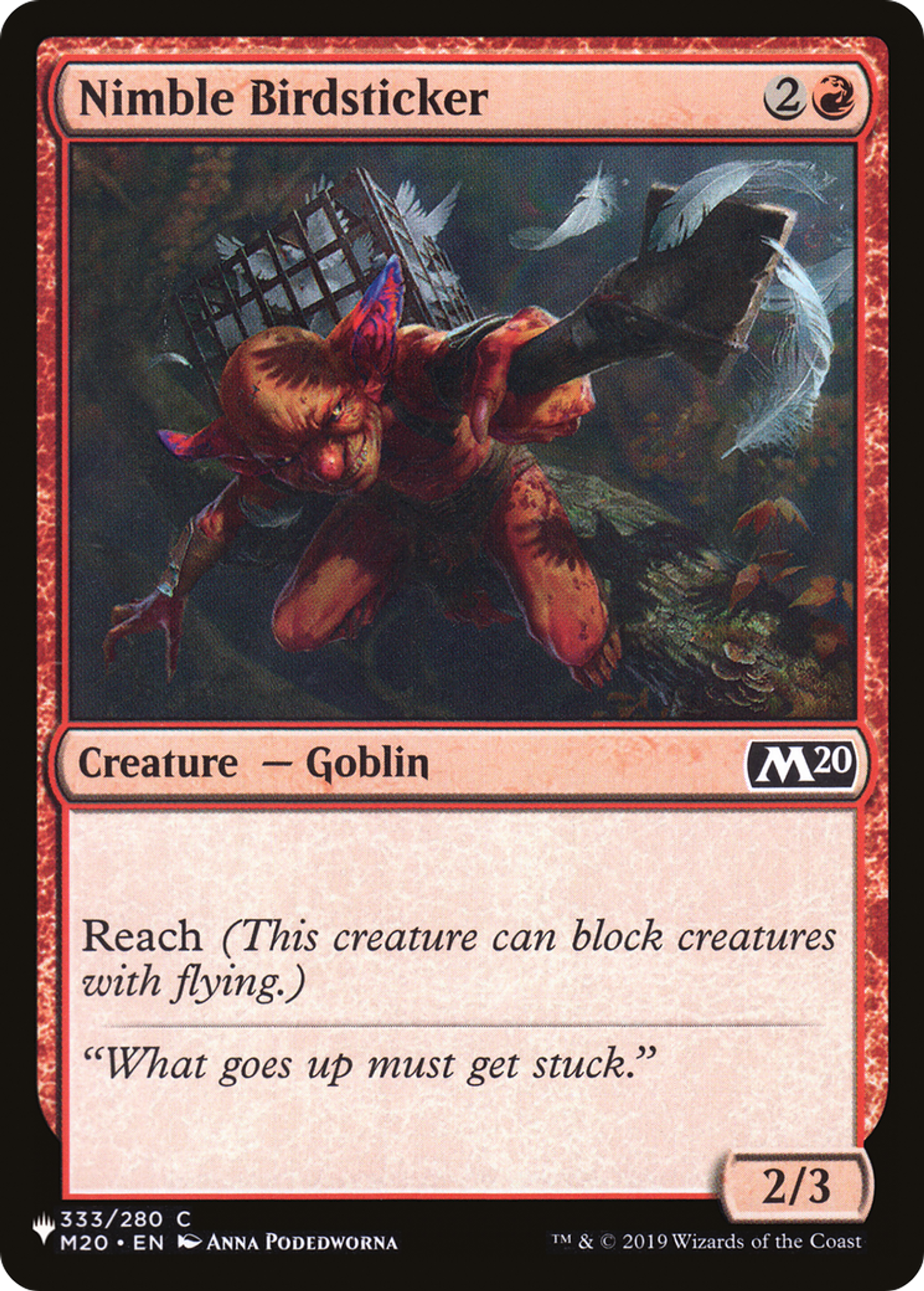 Nimble Birdsticker — The List — Magic: The Gathering