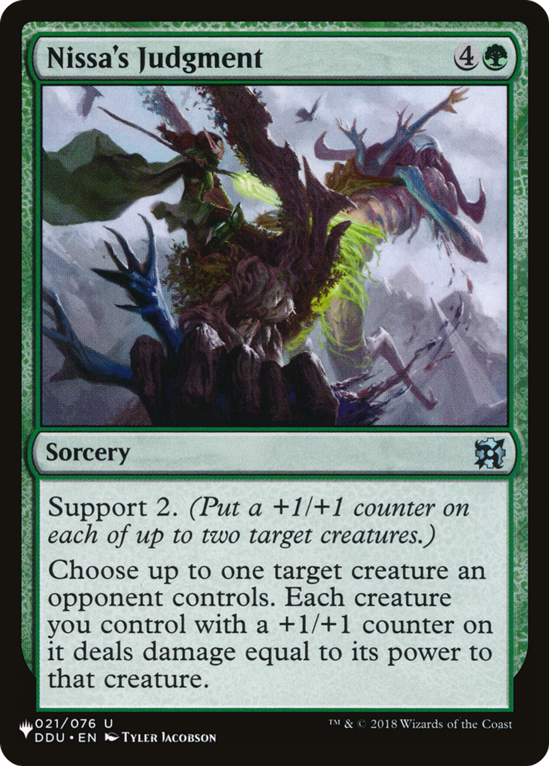 Jugement selon Nissa — The List — Magic: The Gathering
