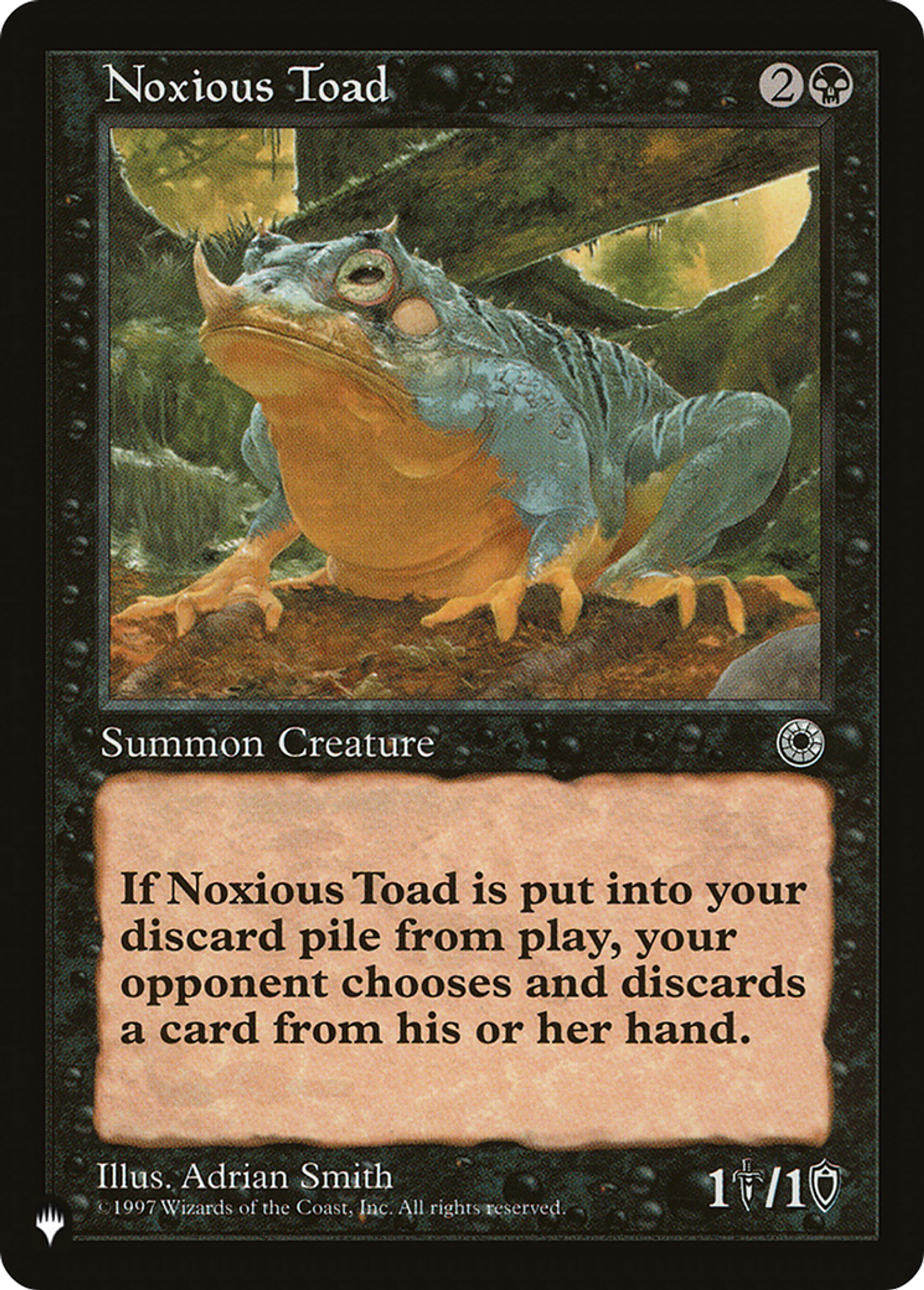 Noxious Toad — The List — Magic: The Gathering