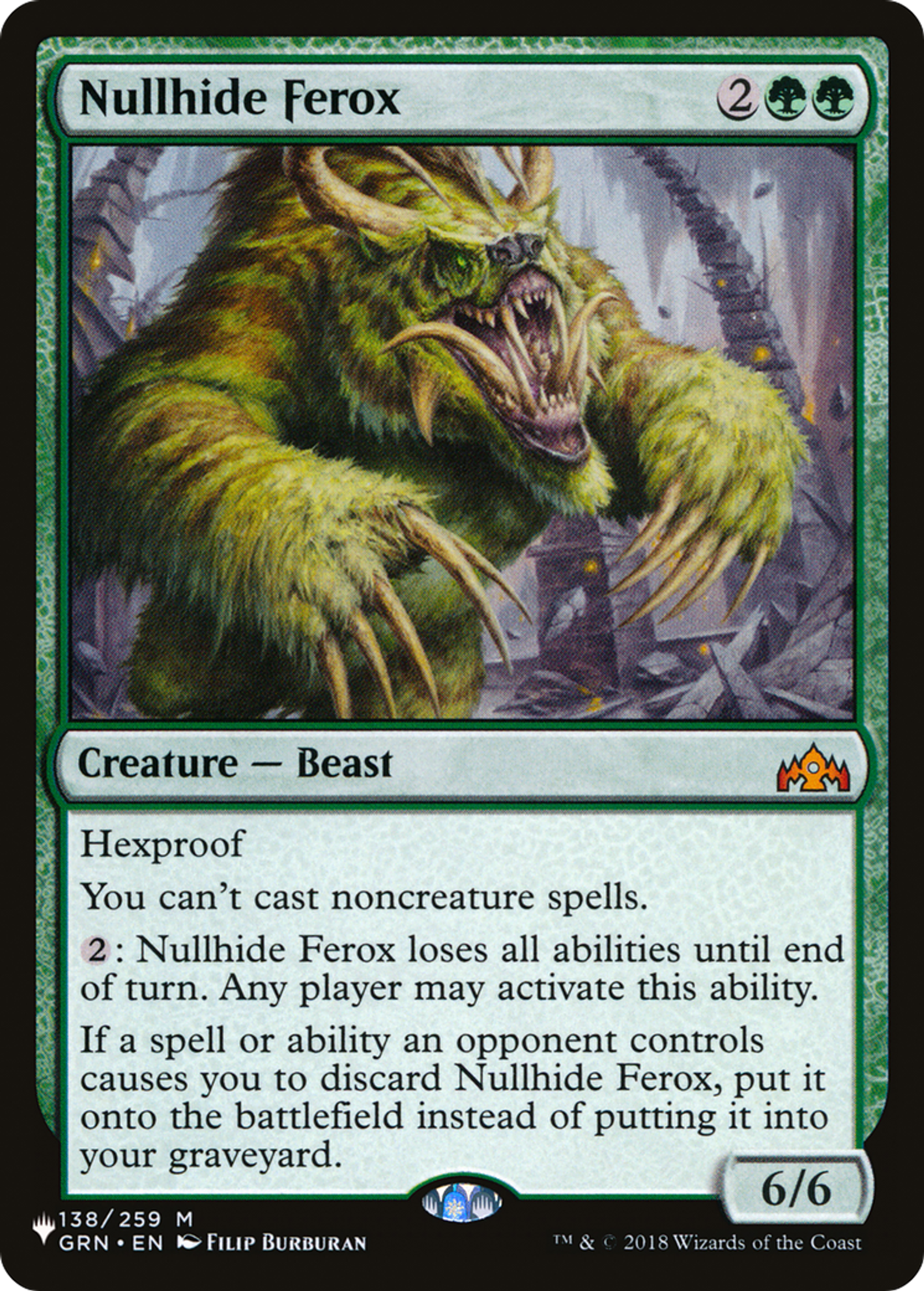 Nullhide Ferox — The List — Magic: The Gathering