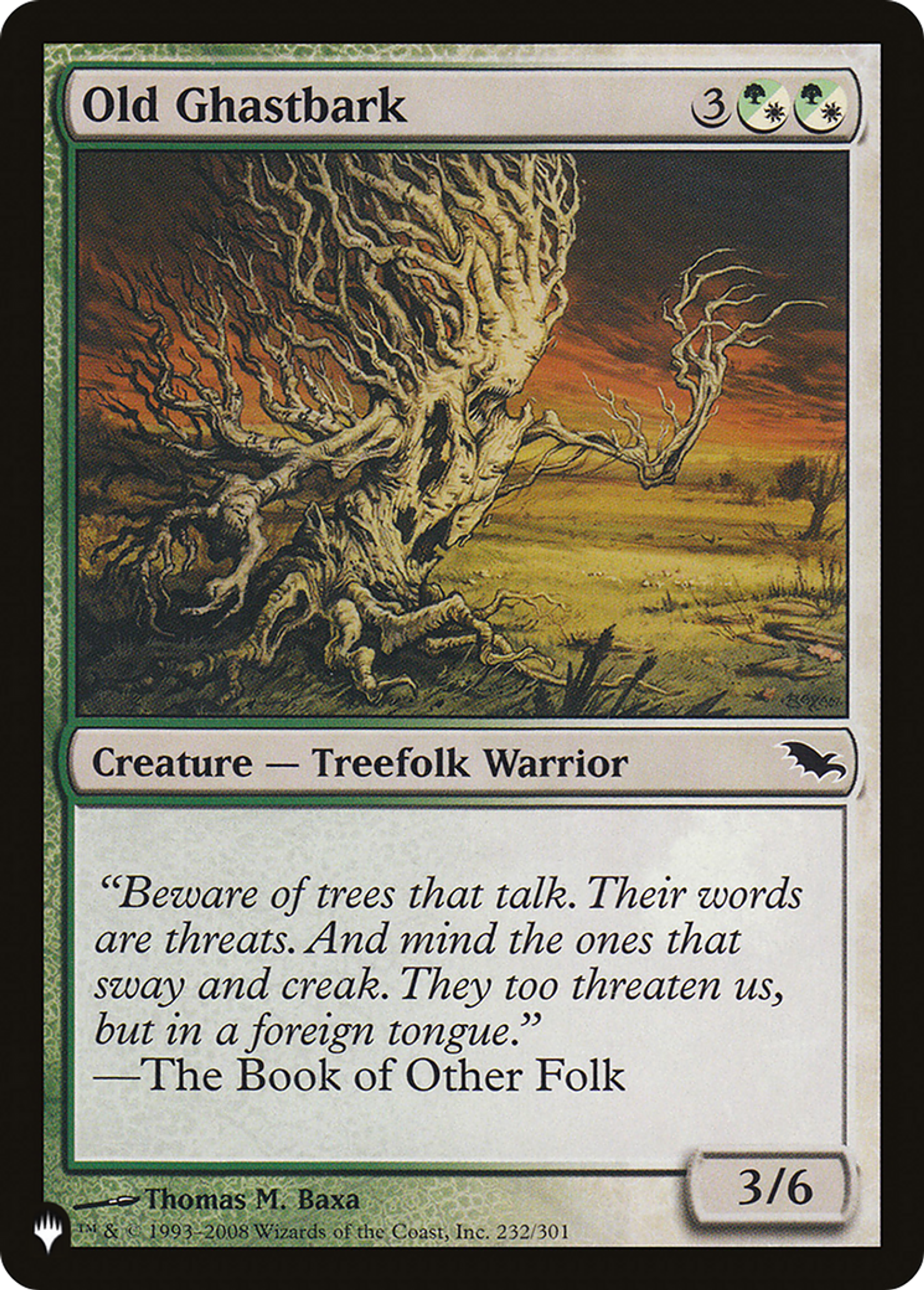 Vieux pâlécorce — The List — Magic: The Gathering