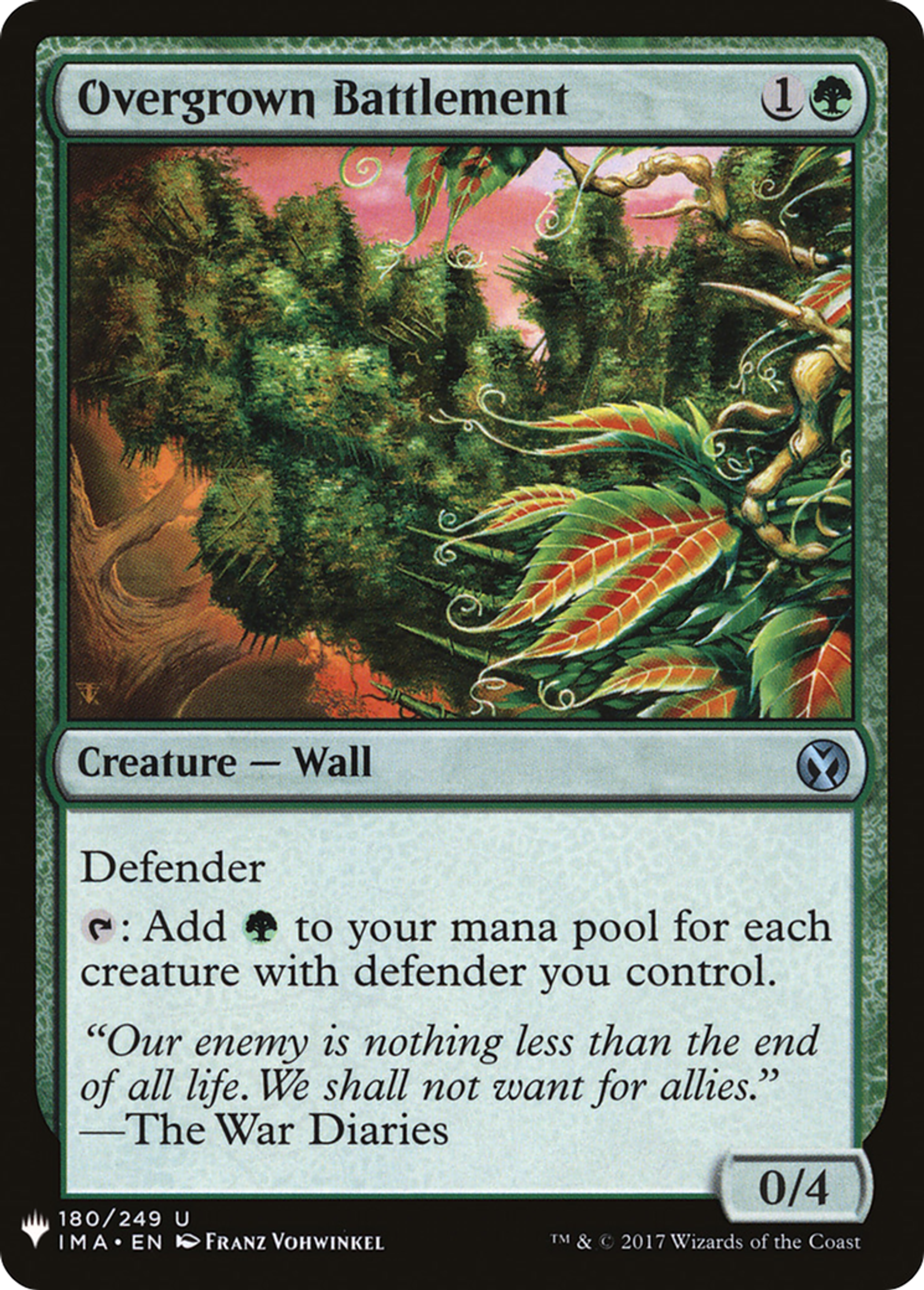 Overgrown Battlement — The List — Magic: The Gathering