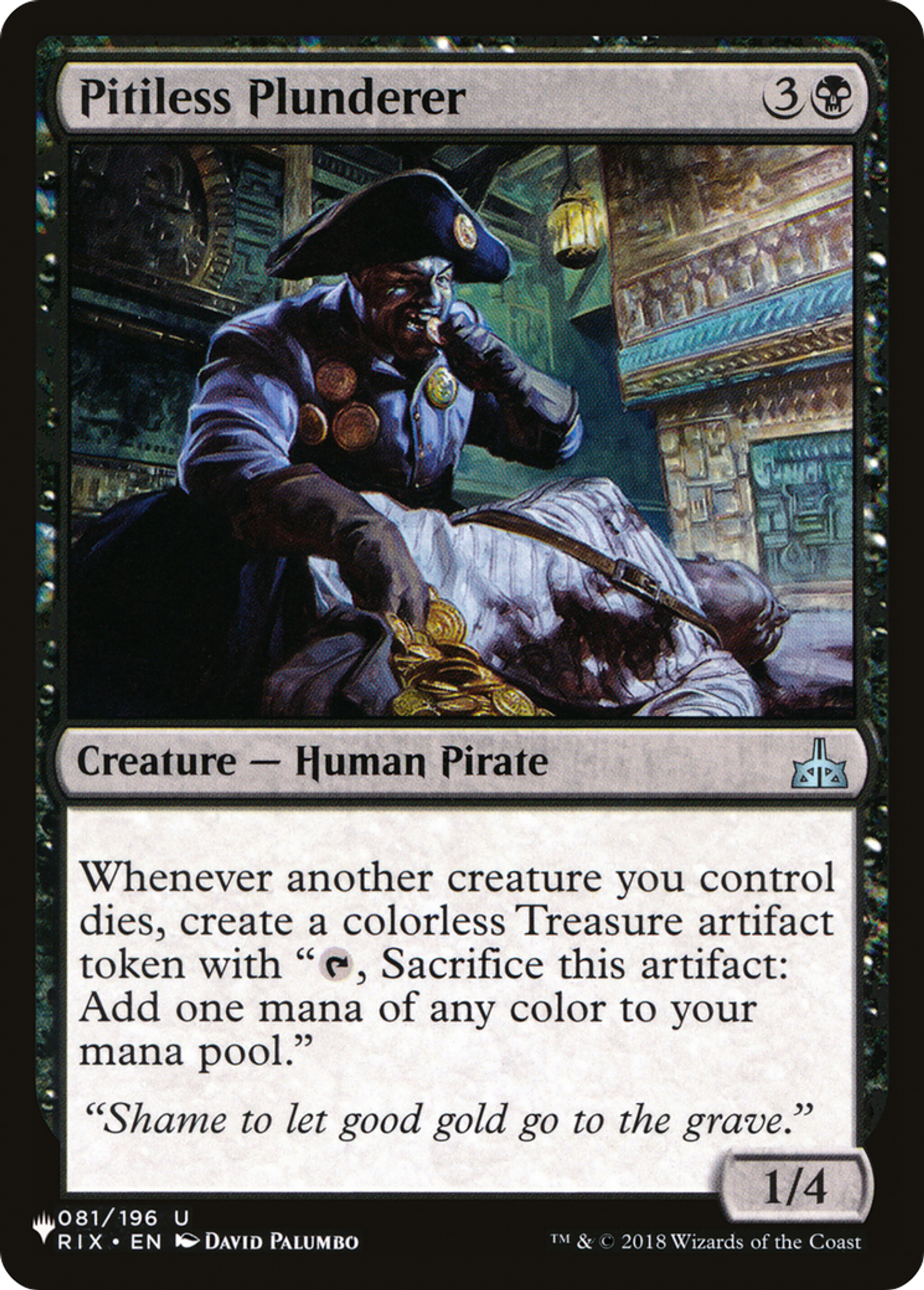 Pitiless Plunderer — The List — Magic: The Gathering